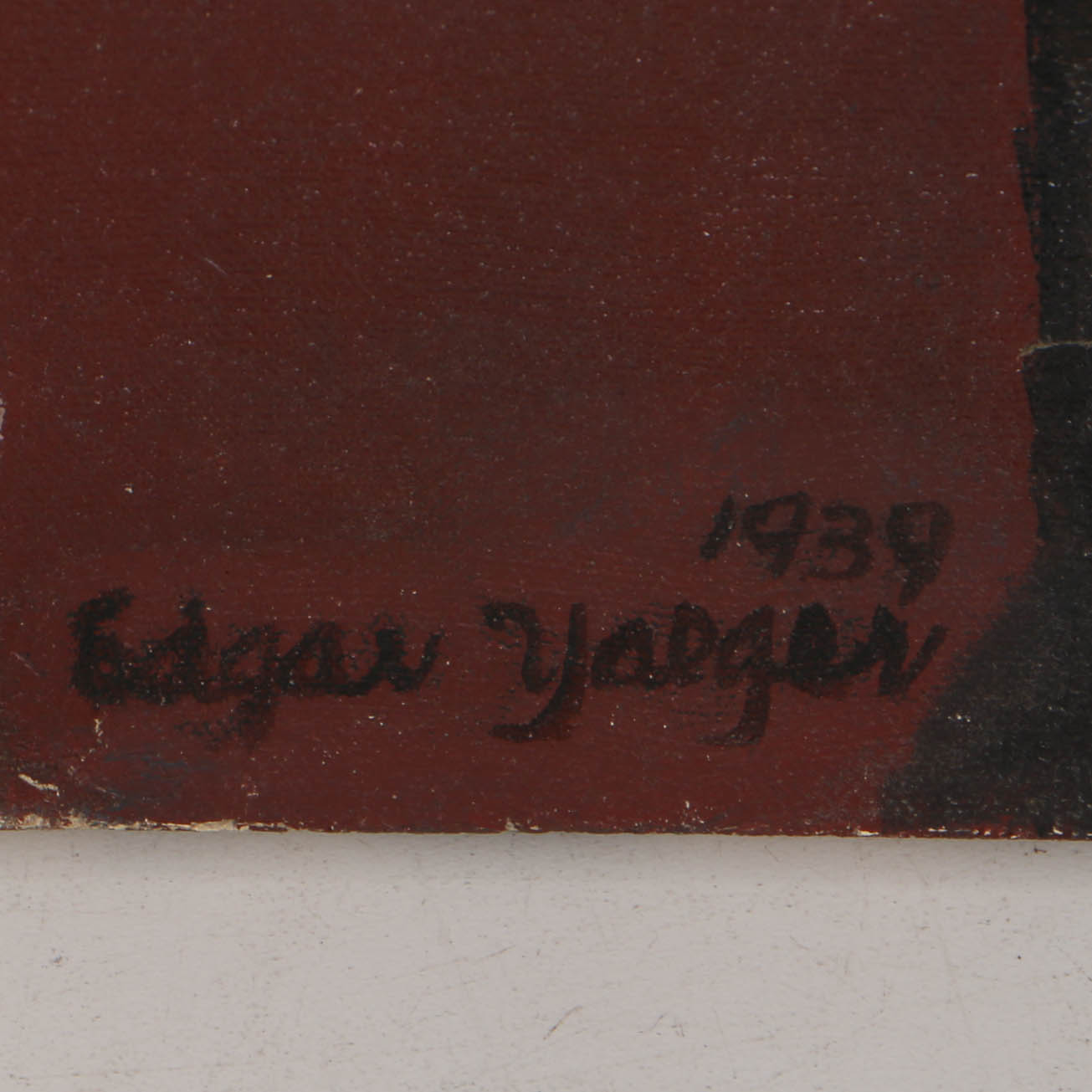 Edgar Yaeger 1939 Oil Painting on Canvas Abstract Still Life