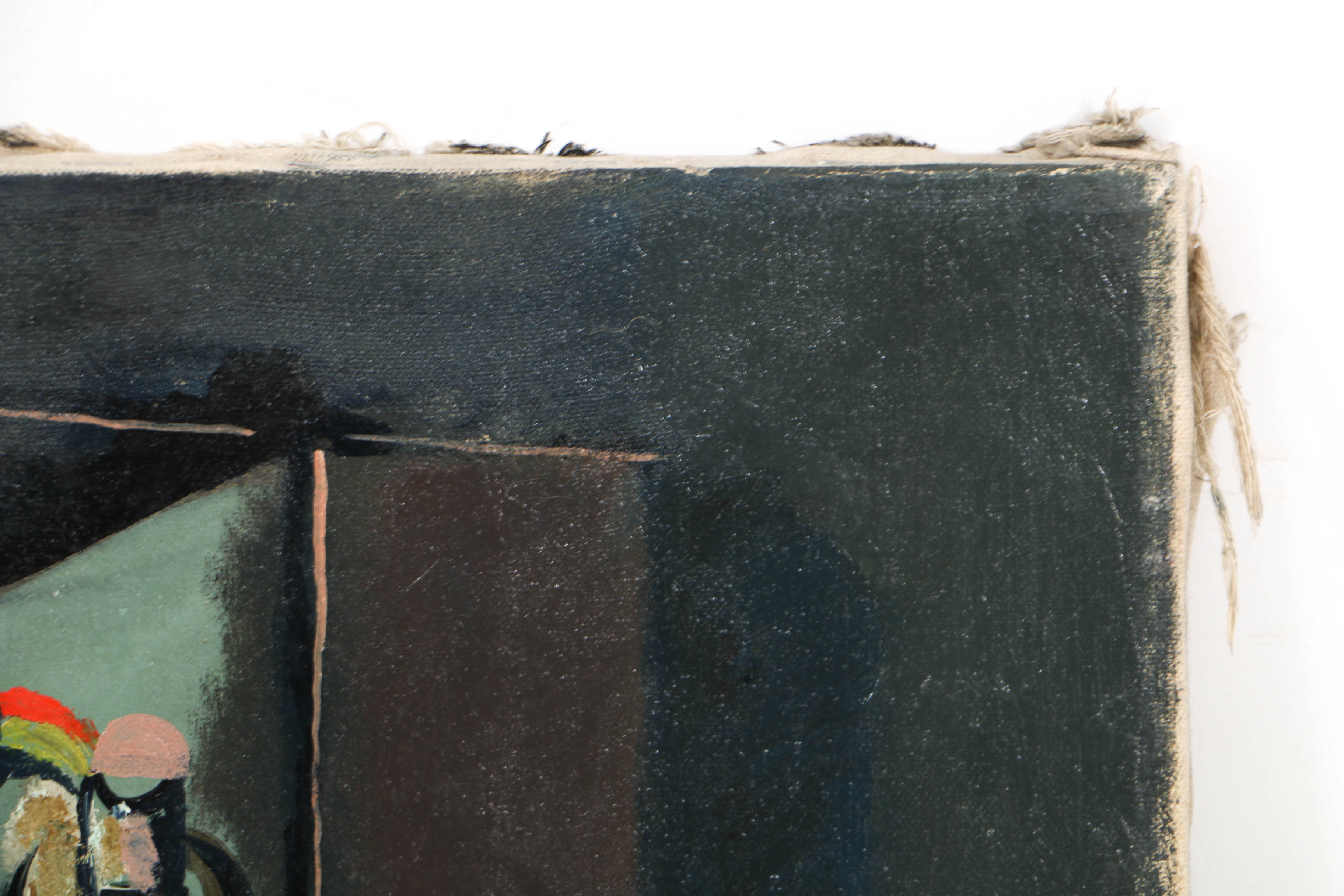 Edgar Yaeger 1939 Oil Painting on Canvas Abstract Still Life