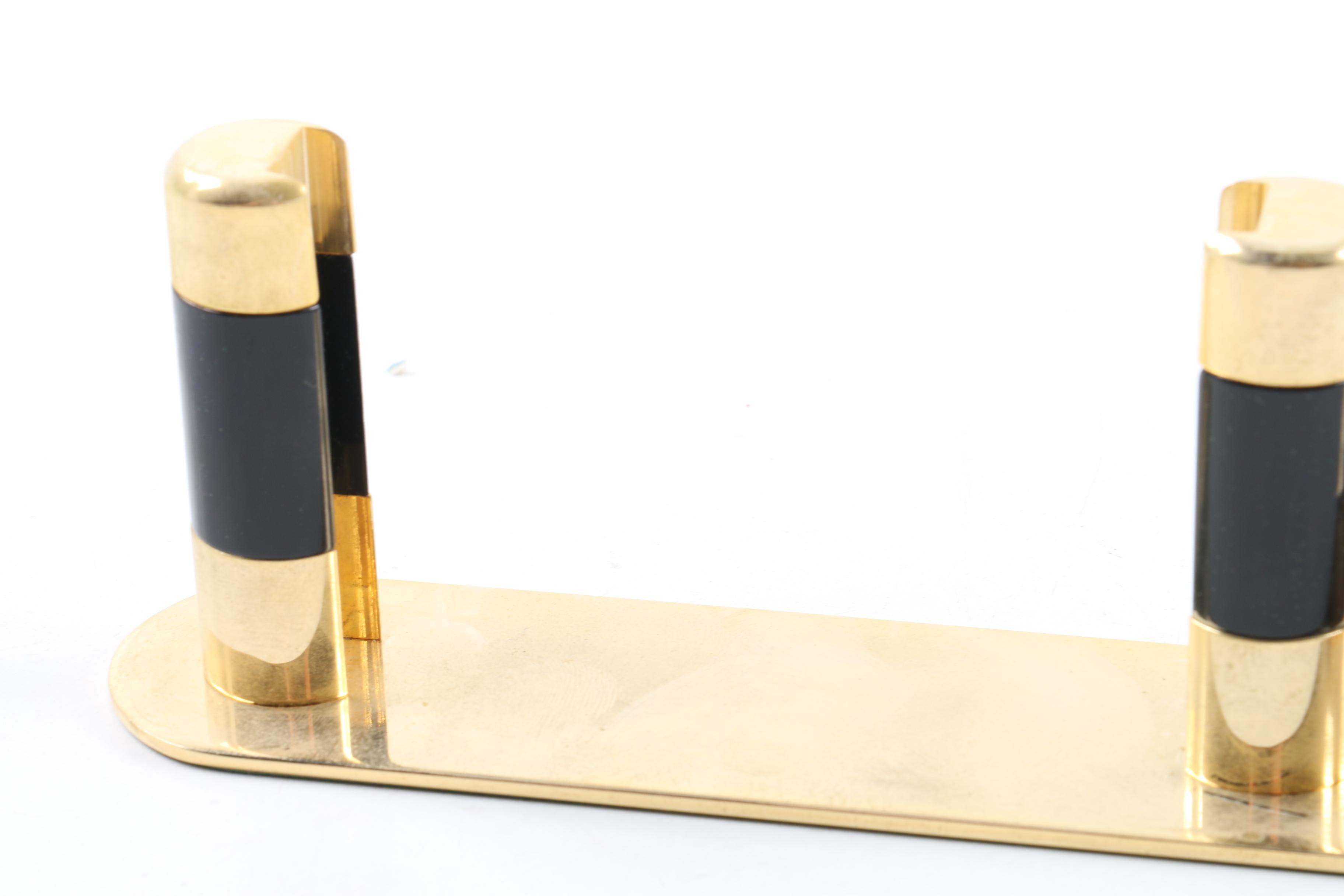 Bulova Clock Pen Holder with Case, Pen and Letter Opener