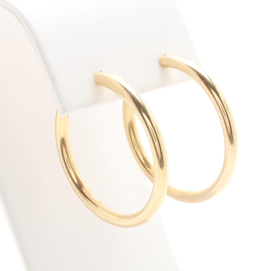 14K Yellow Gold Hoop Earrings