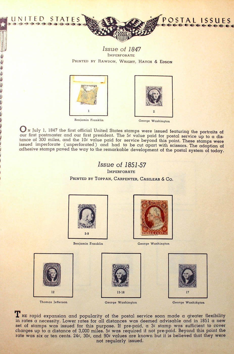 A U.S. Stamp Collection in an "All American Stamp Album"
