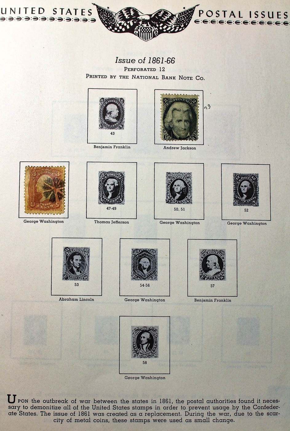 A U.S. Stamp Collection in an "All American Stamp Album"