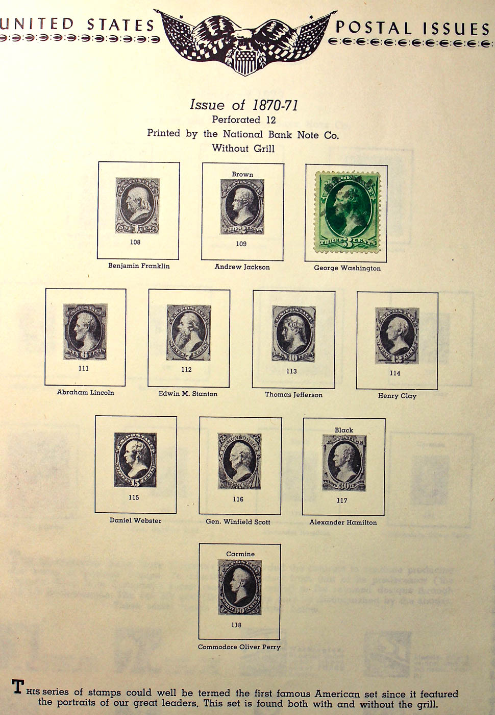 A U.S. Stamp Collection in an "All American Stamp Album"