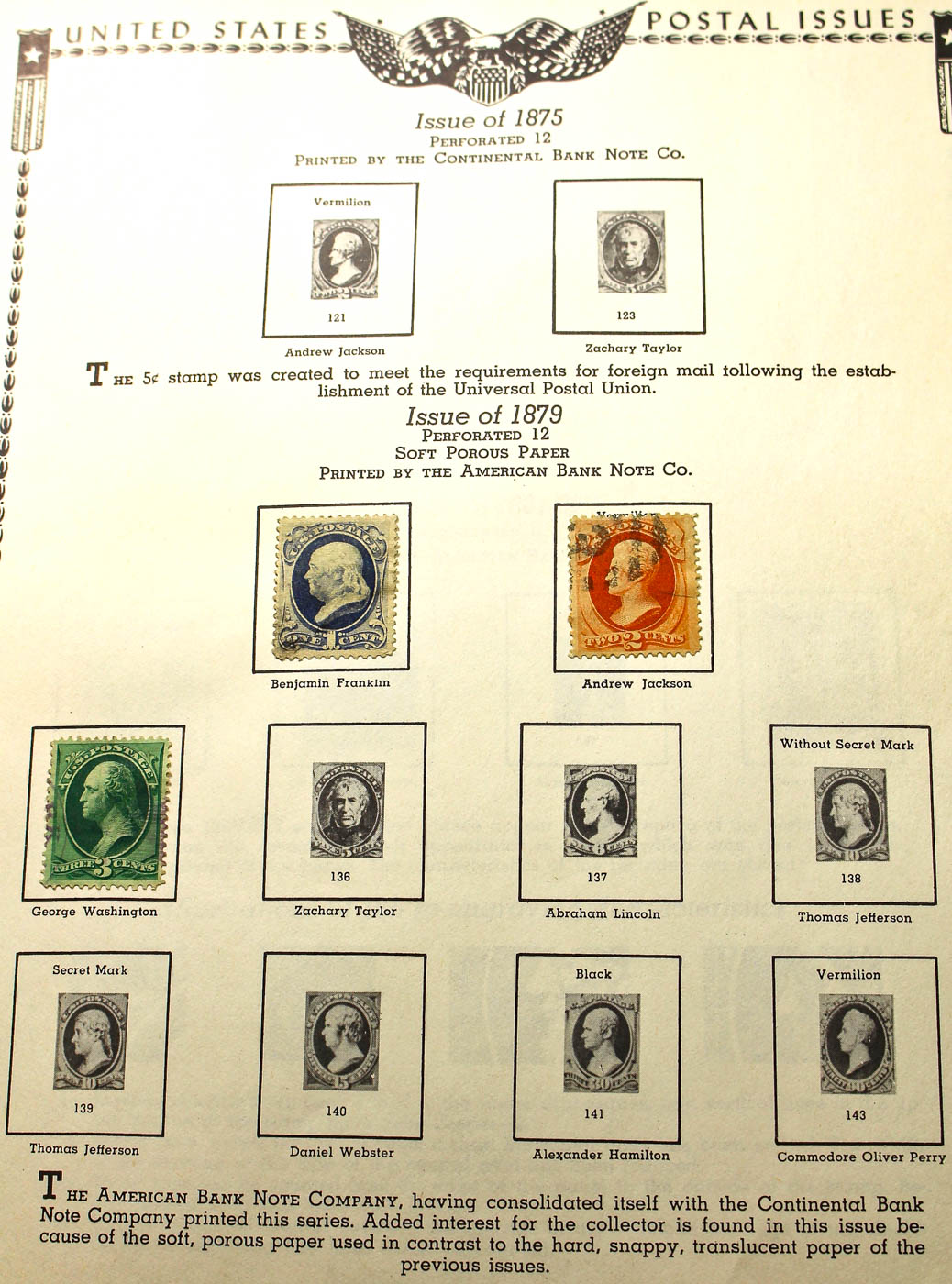 A U.S. Stamp Collection in an "All American Stamp Album"