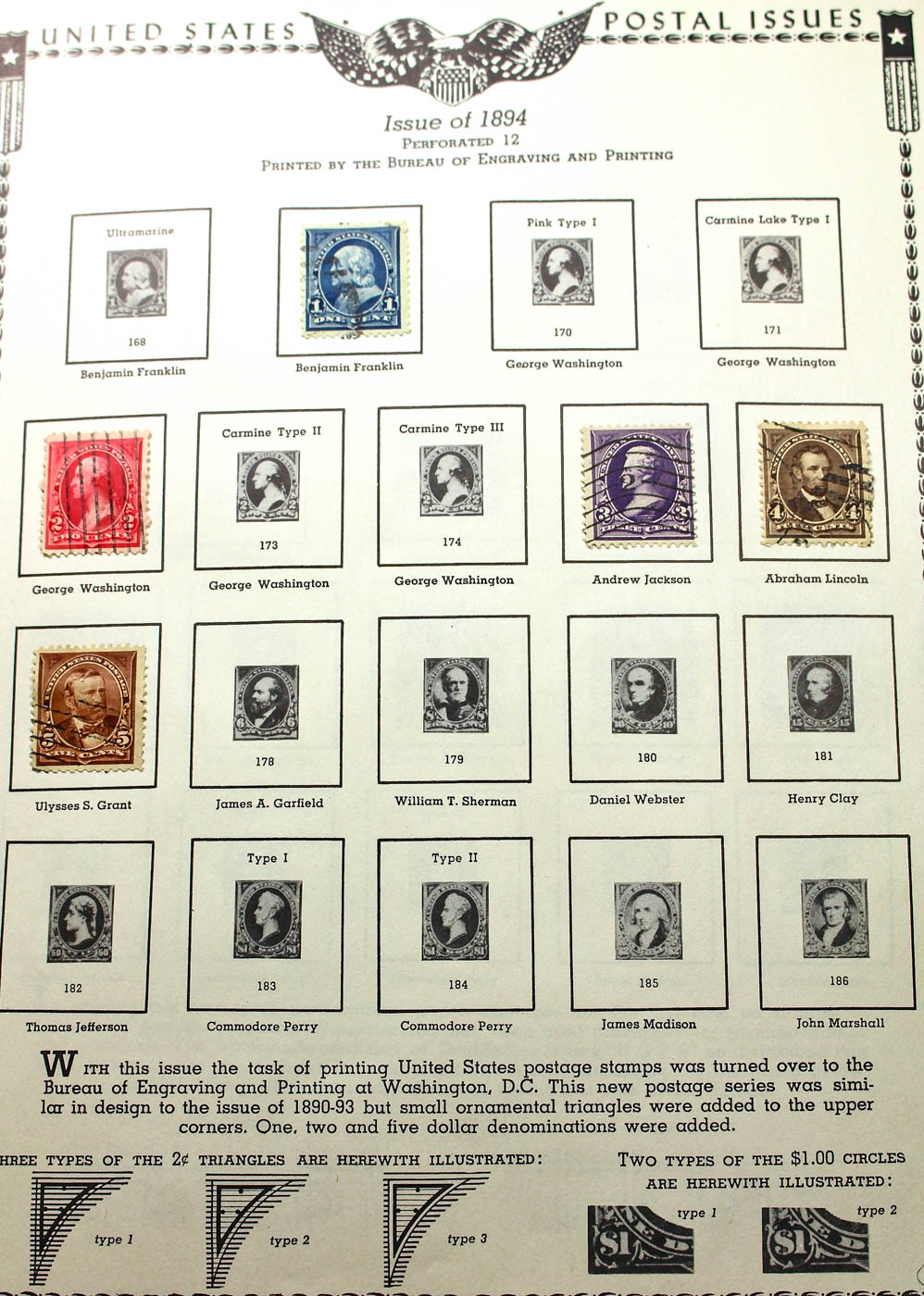 A U.S. Stamp Collection in an "All American Stamp Album"