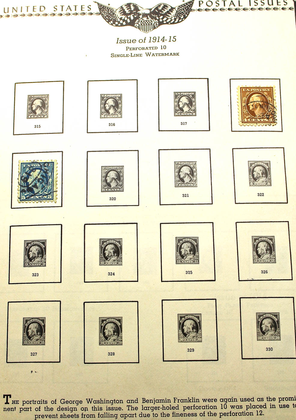 A U.S. Stamp Collection in an "All American Stamp Album"