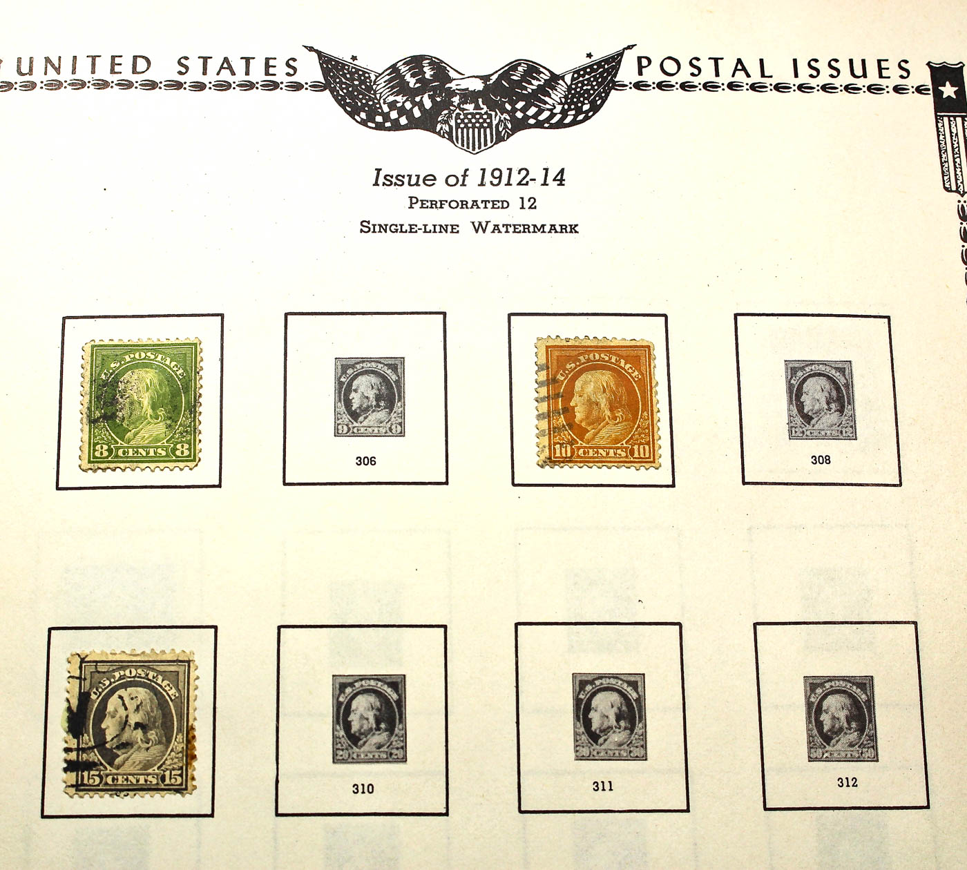 A U.S. Stamp Collection in an "All American Stamp Album"