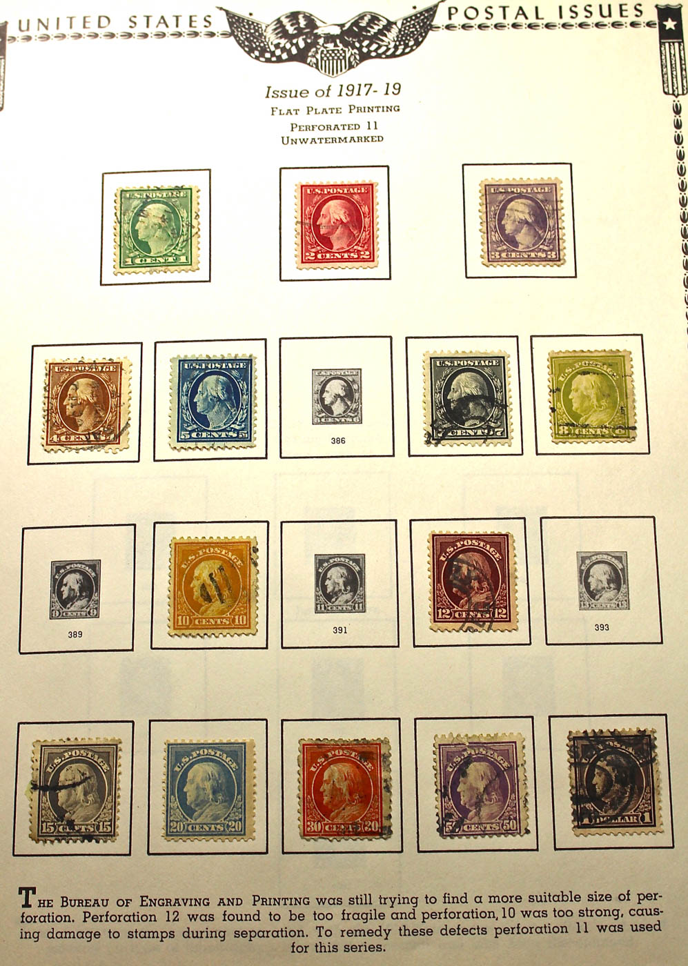 A U.S. Stamp Collection in an "All American Stamp Album"