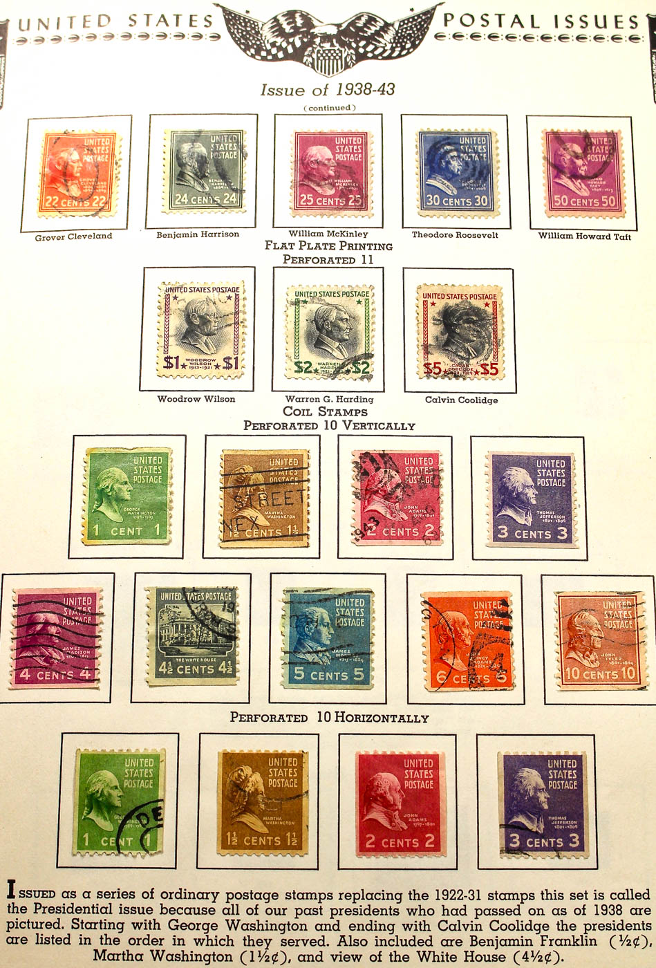 A U.S. Stamp Collection in an "All American Stamp Album"