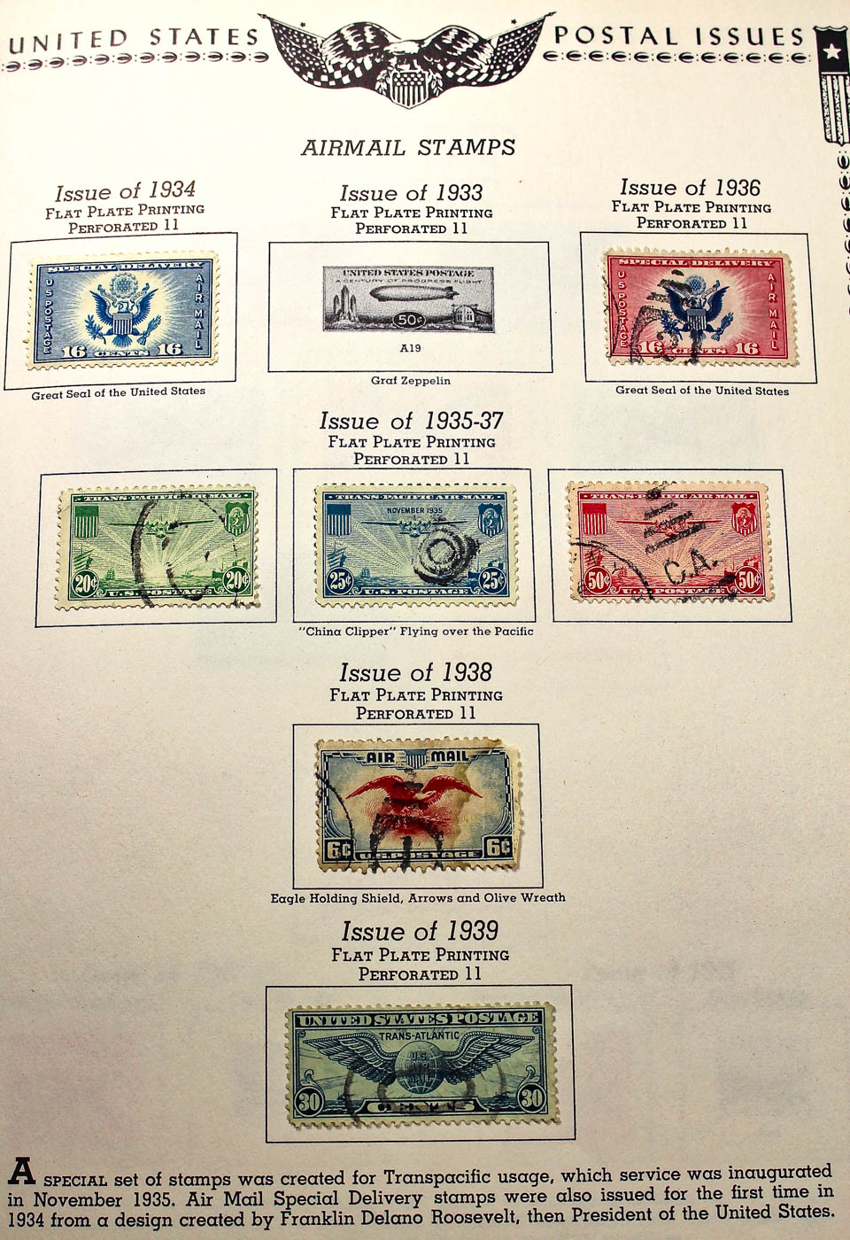 A U.S. Stamp Collection in an "All American Stamp Album"