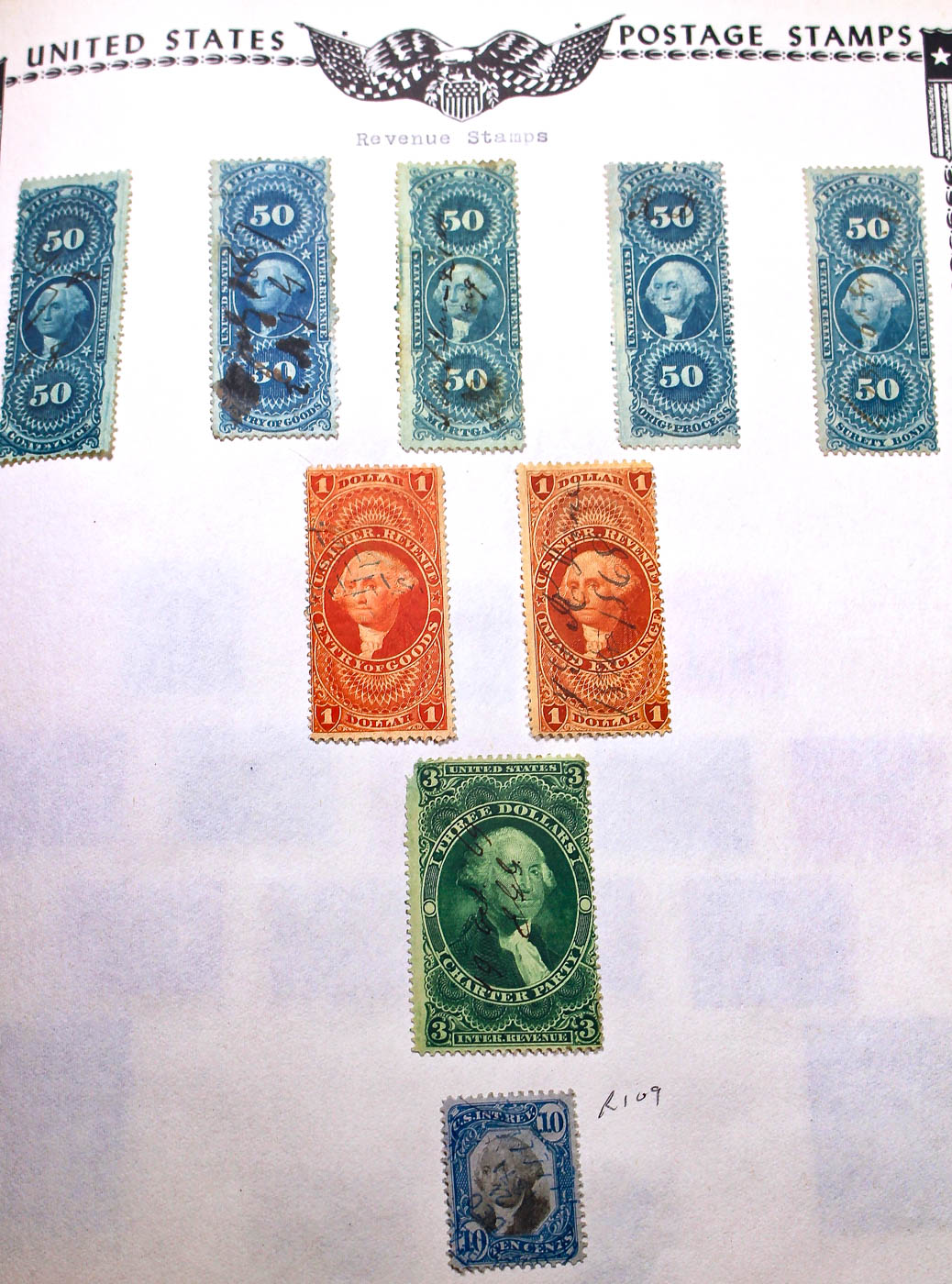 A U.S. Stamp Collection in an "All American Stamp Album"