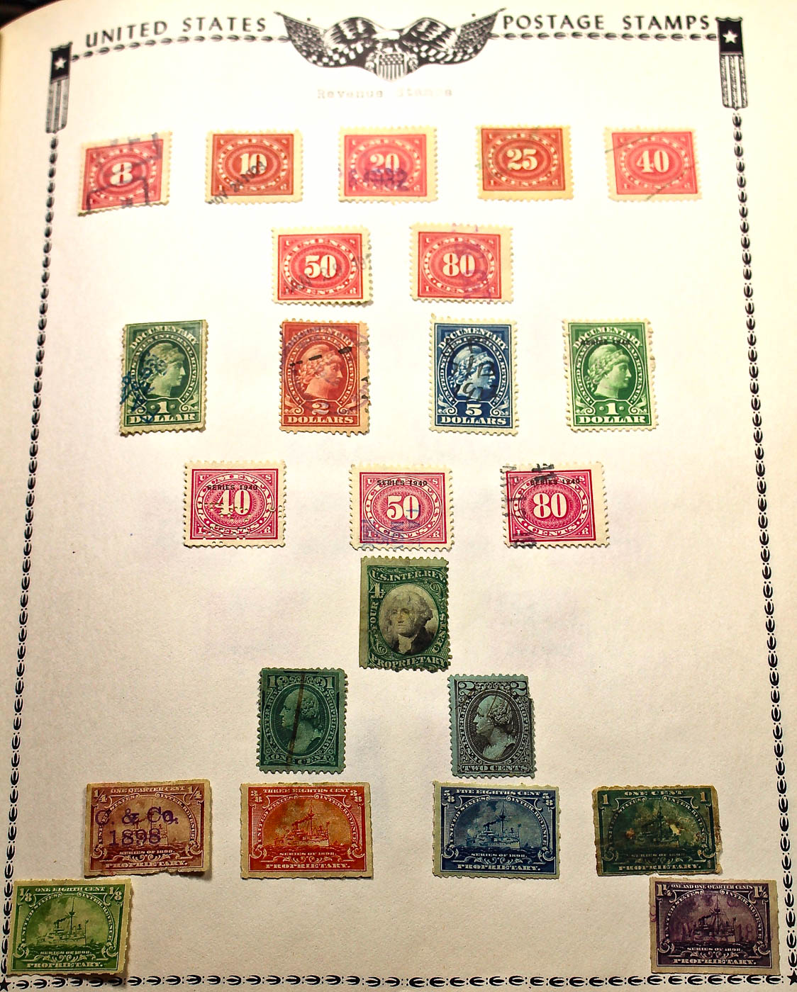 A U.S. Stamp Collection in an "All American Stamp Album"