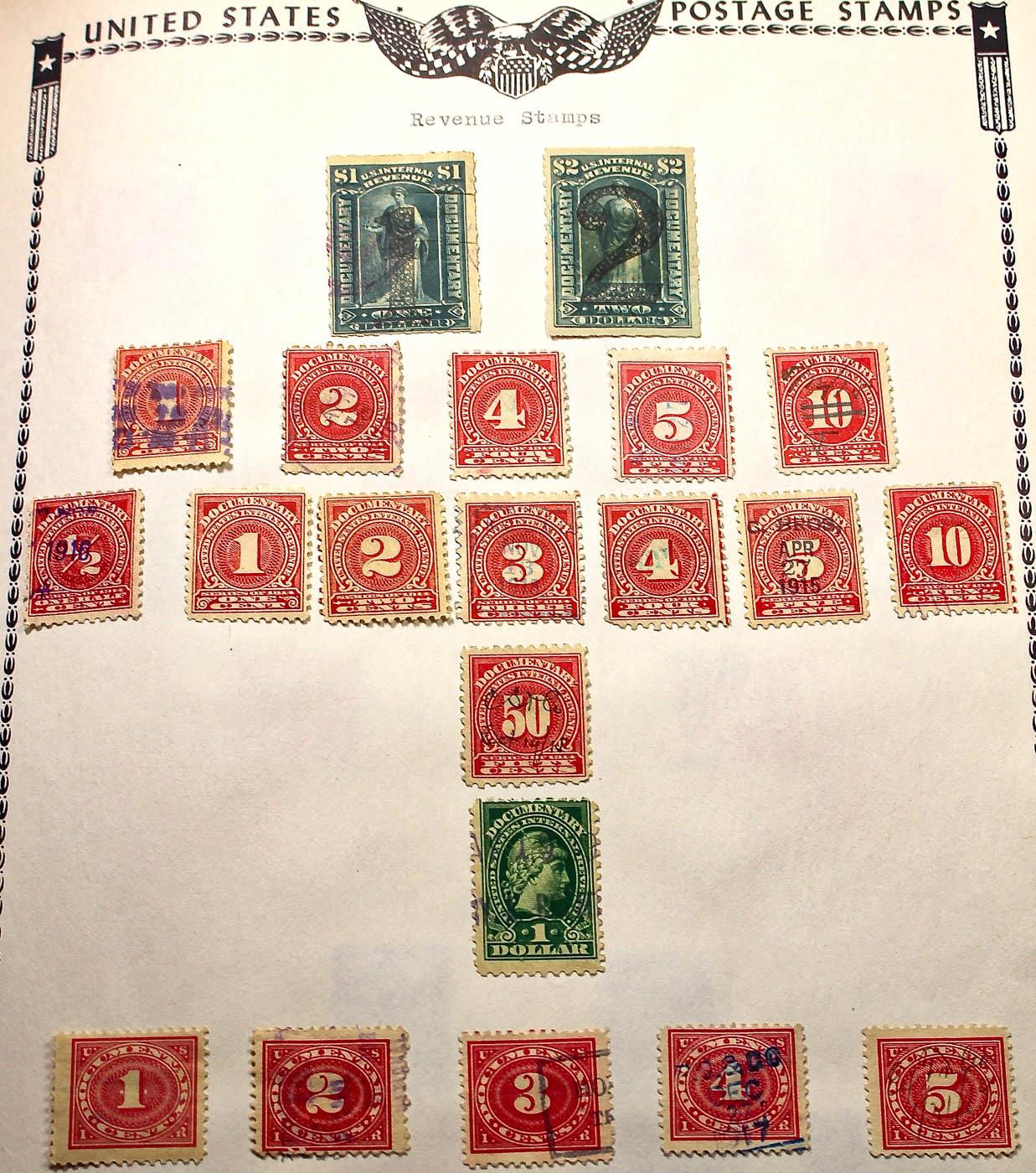 A U.S. Stamp Collection in an "All American Stamp Album"