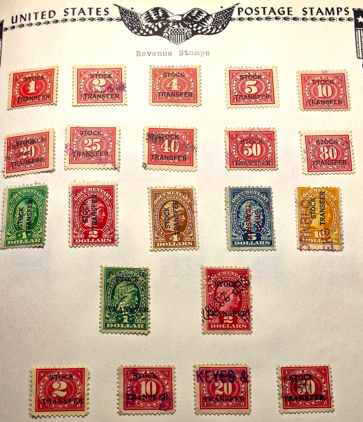 A U.S. Stamp Collection in an "All American Stamp Album"