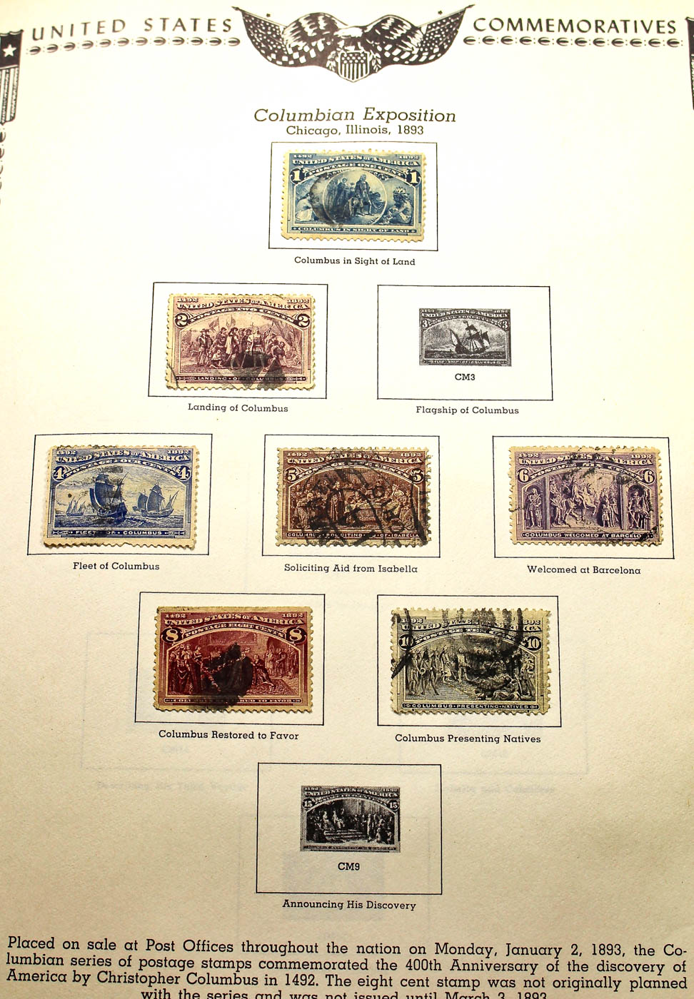 A U.S. Stamp Collection in an "All American Stamp Album"