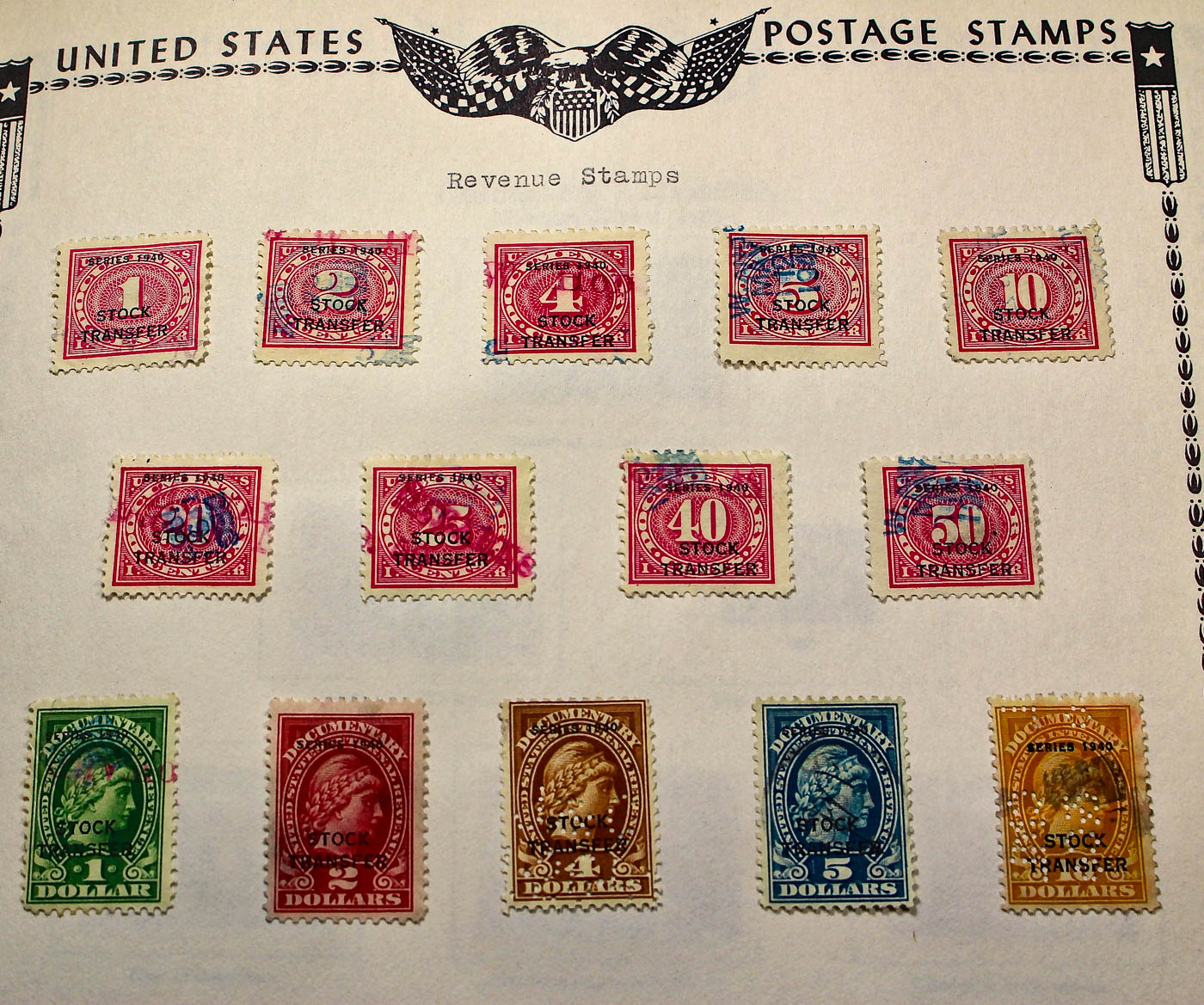 A U.S. Stamp Collection in an "All American Stamp Album"