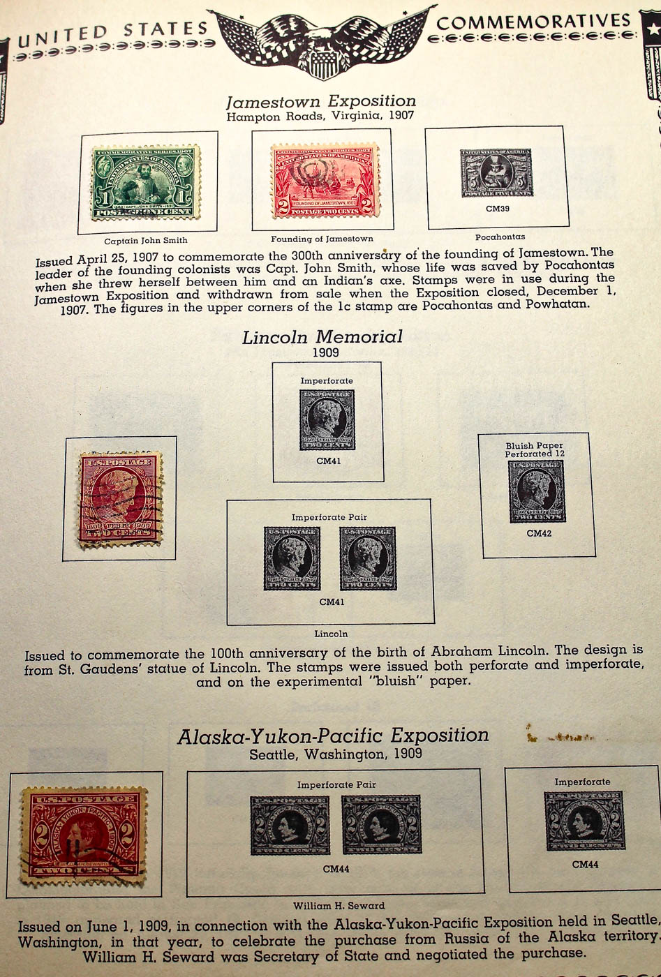 A U.S. Stamp Collection in an "All American Stamp Album"