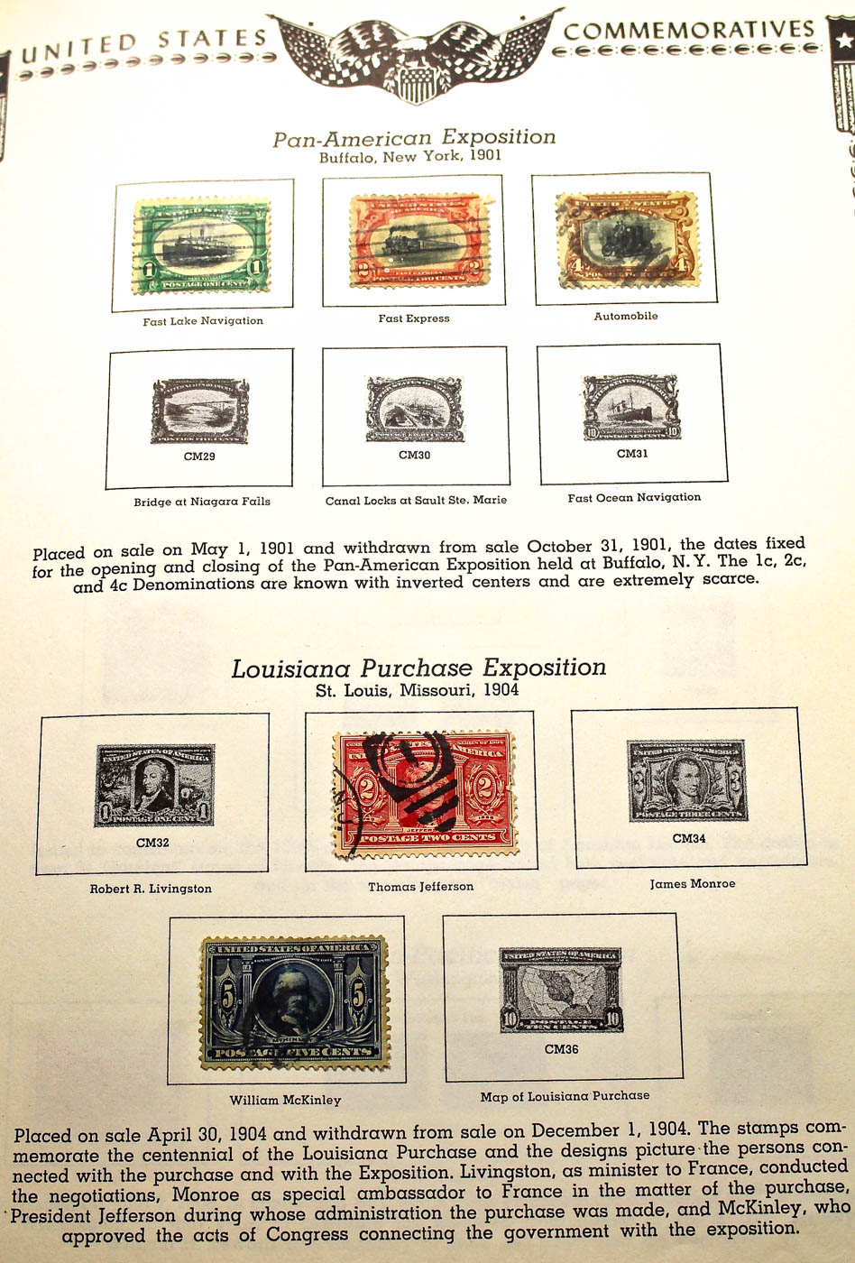 A U.S. Stamp Collection in an "All American Stamp Album"