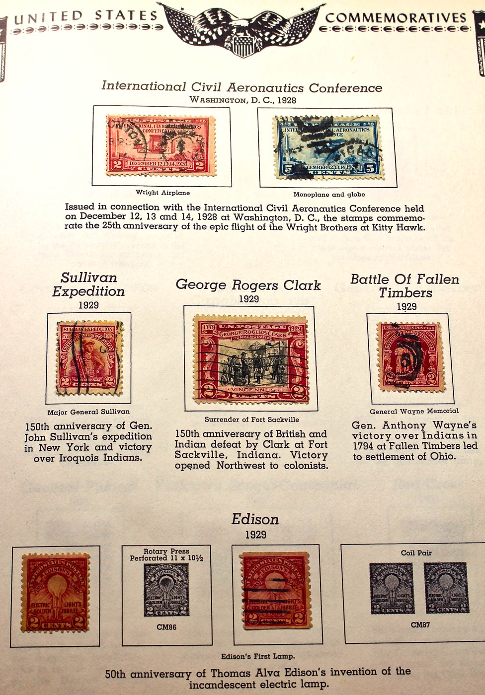 A U.S. Stamp Collection in an "All American Stamp Album"