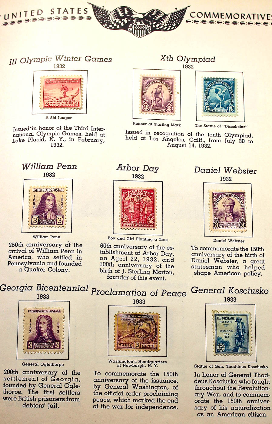 A U.S. Stamp Collection in an "All American Stamp Album"