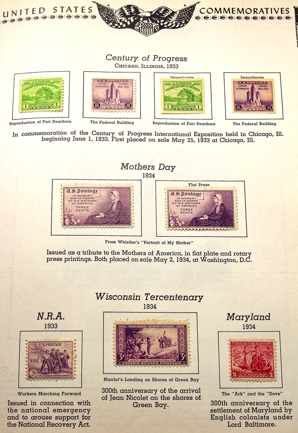 A U.S. Stamp Collection in an "All American Stamp Album"