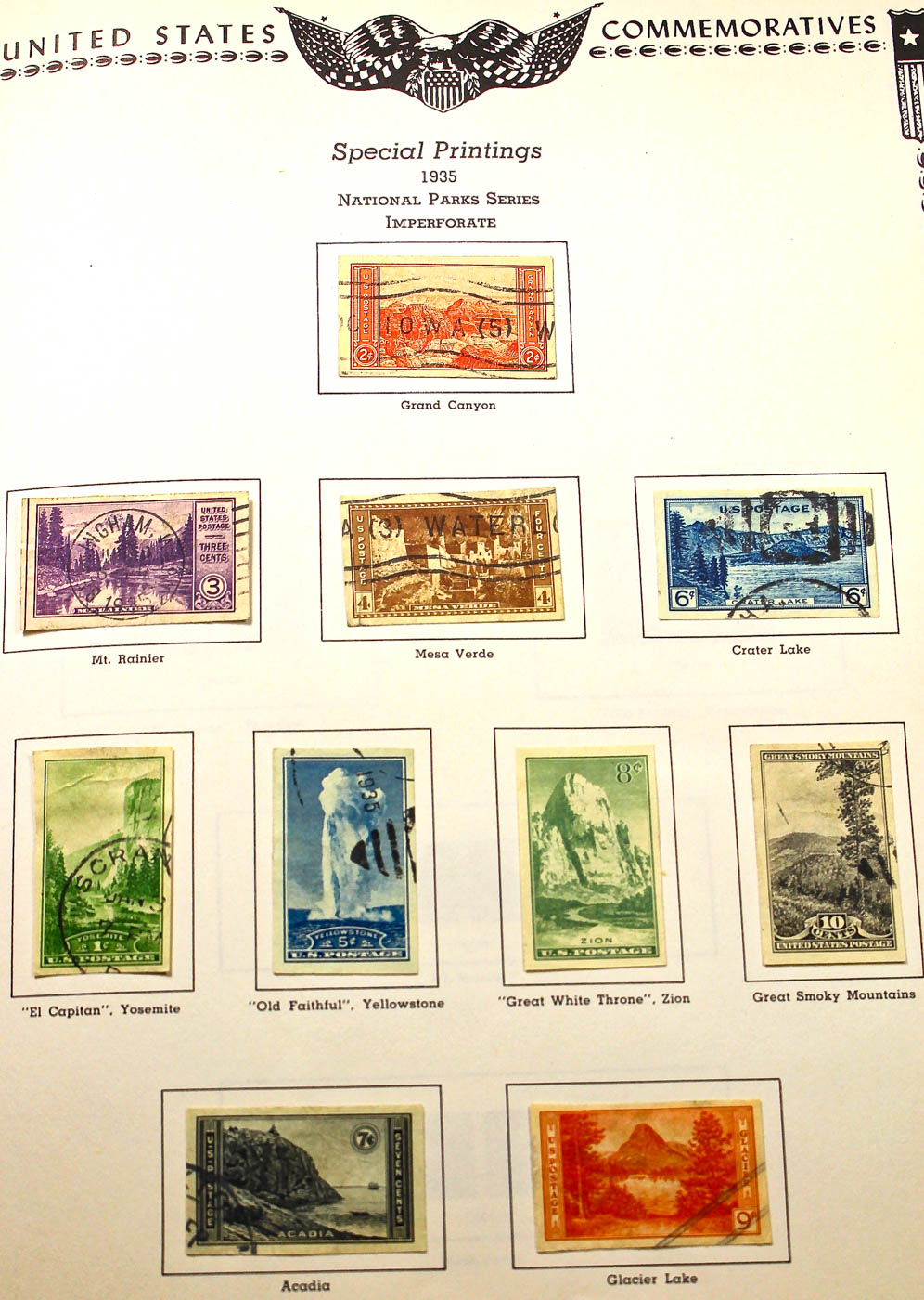 A U.S. Stamp Collection in an "All American Stamp Album"