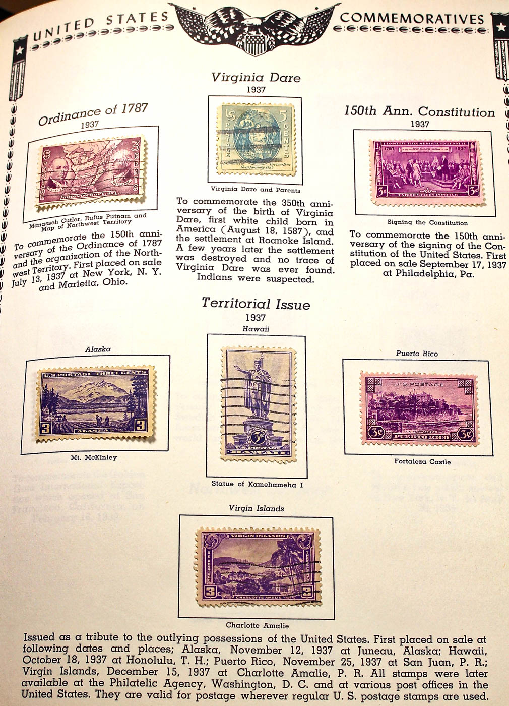 A U.S. Stamp Collection in an "All American Stamp Album"