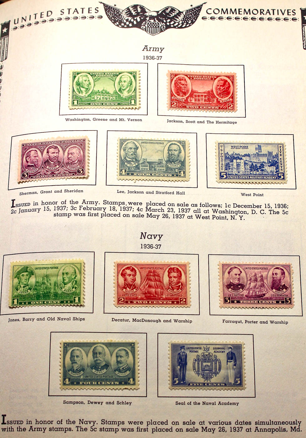 A U.S. Stamp Collection in an "All American Stamp Album"