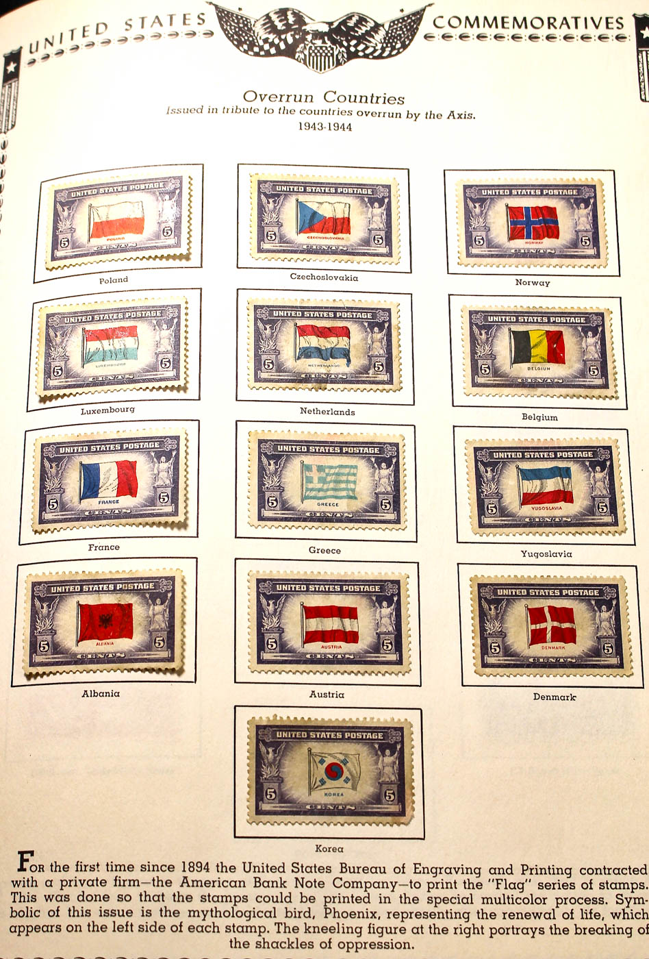 A U.S. Stamp Collection in an "All American Stamp Album"