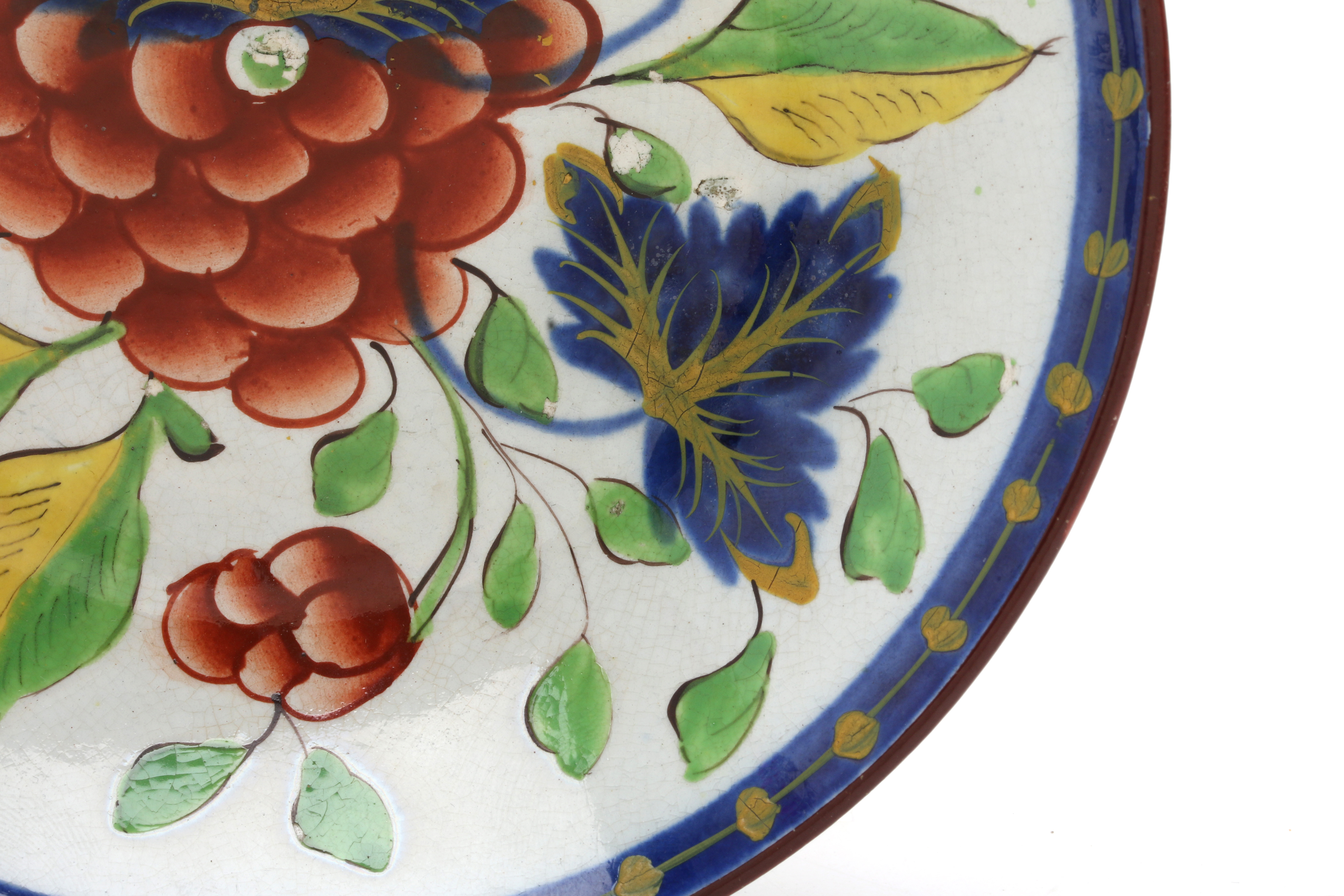 Gaudy Dutch "Grape" Pattern Cup and Saucer Circa 1810-1830