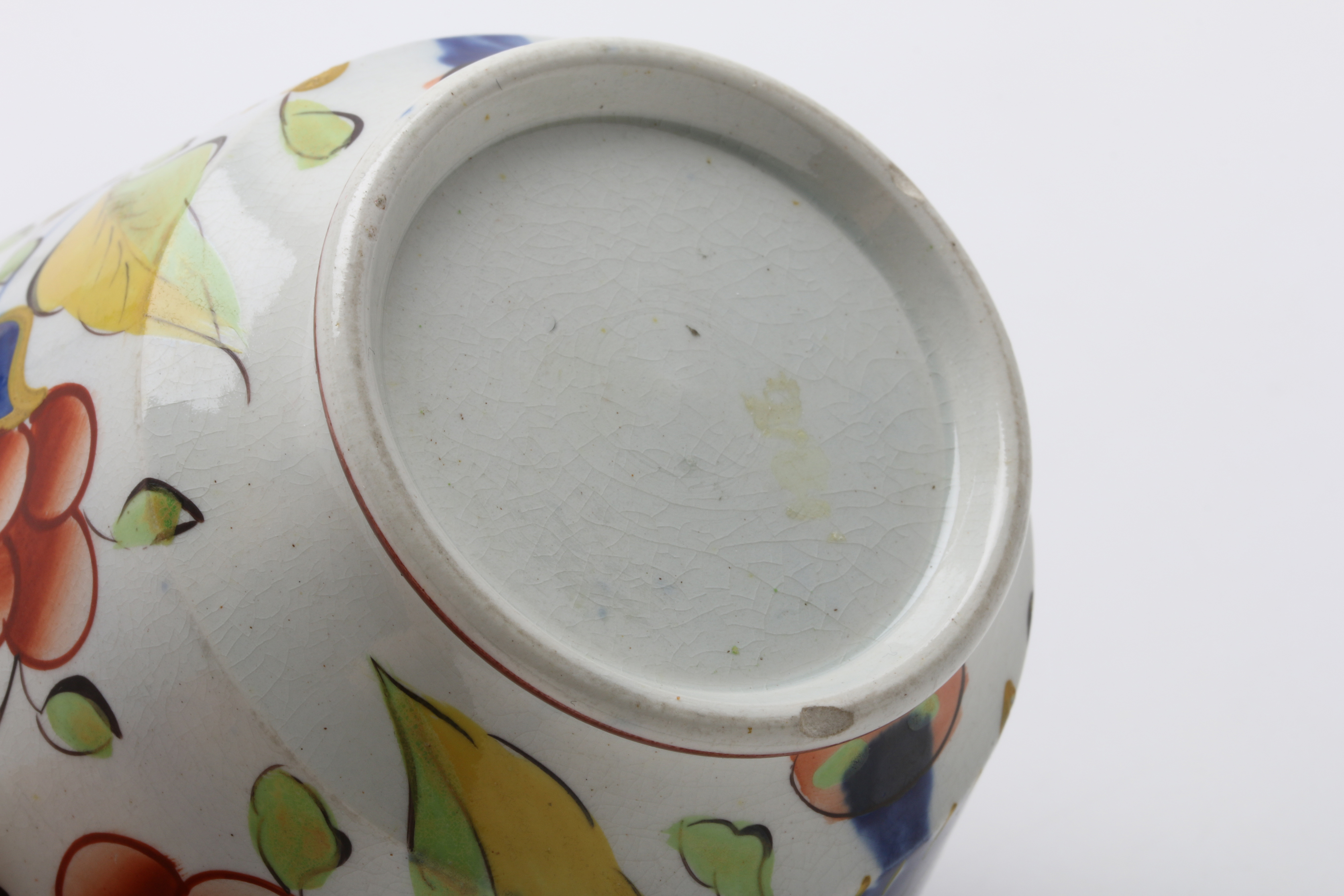 Gaudy Dutch "Grape" Pattern Cup and Saucer Circa 1810-1830