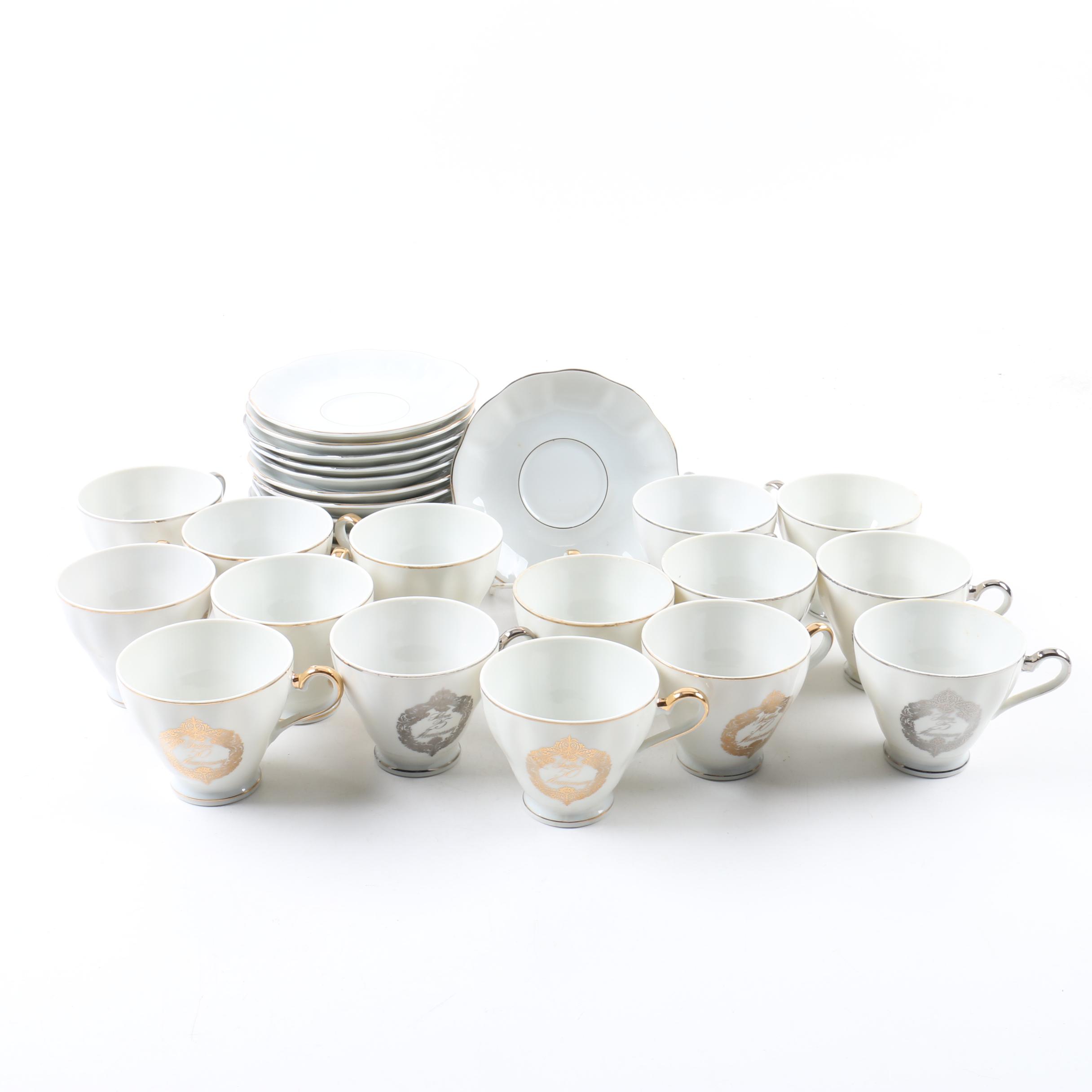 Napcoware Anniversary Cups and Saucers