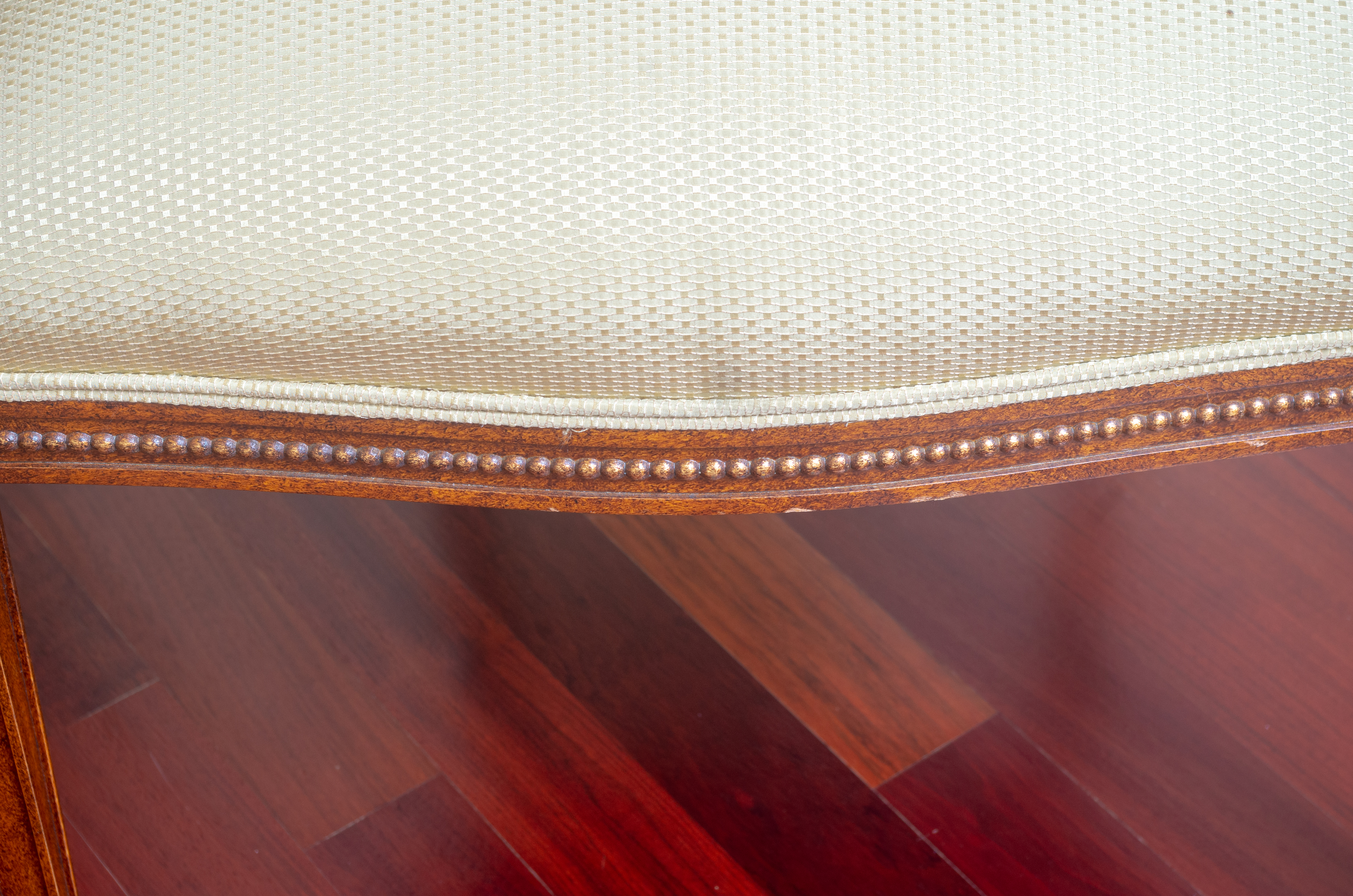 Vintage Upholstered Chairs With Painted Splats