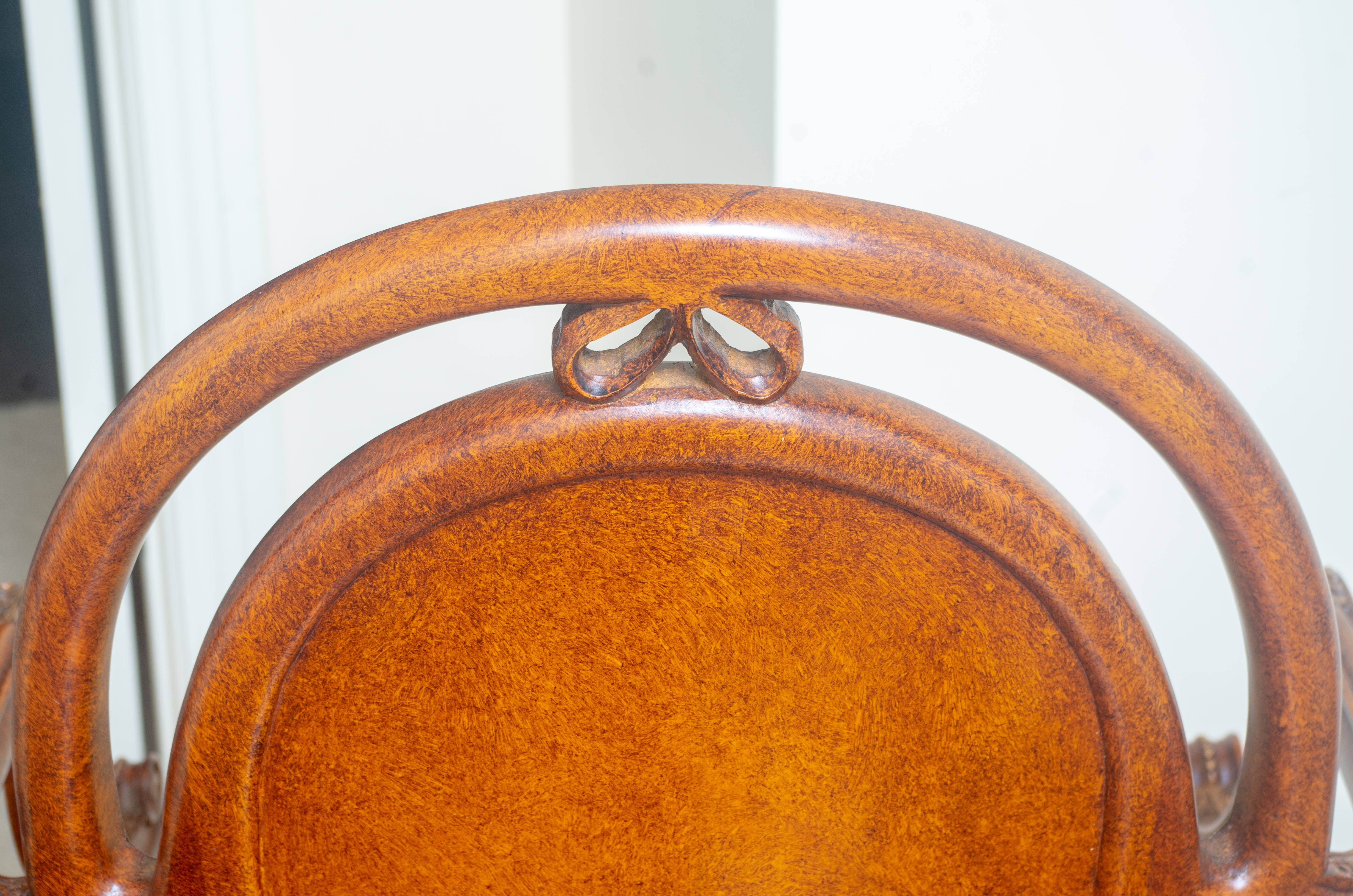 Vintage Upholstered Chairs With Painted Splats