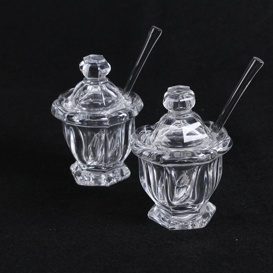 Baccarat "Missouri" Crystal Mustard Jars