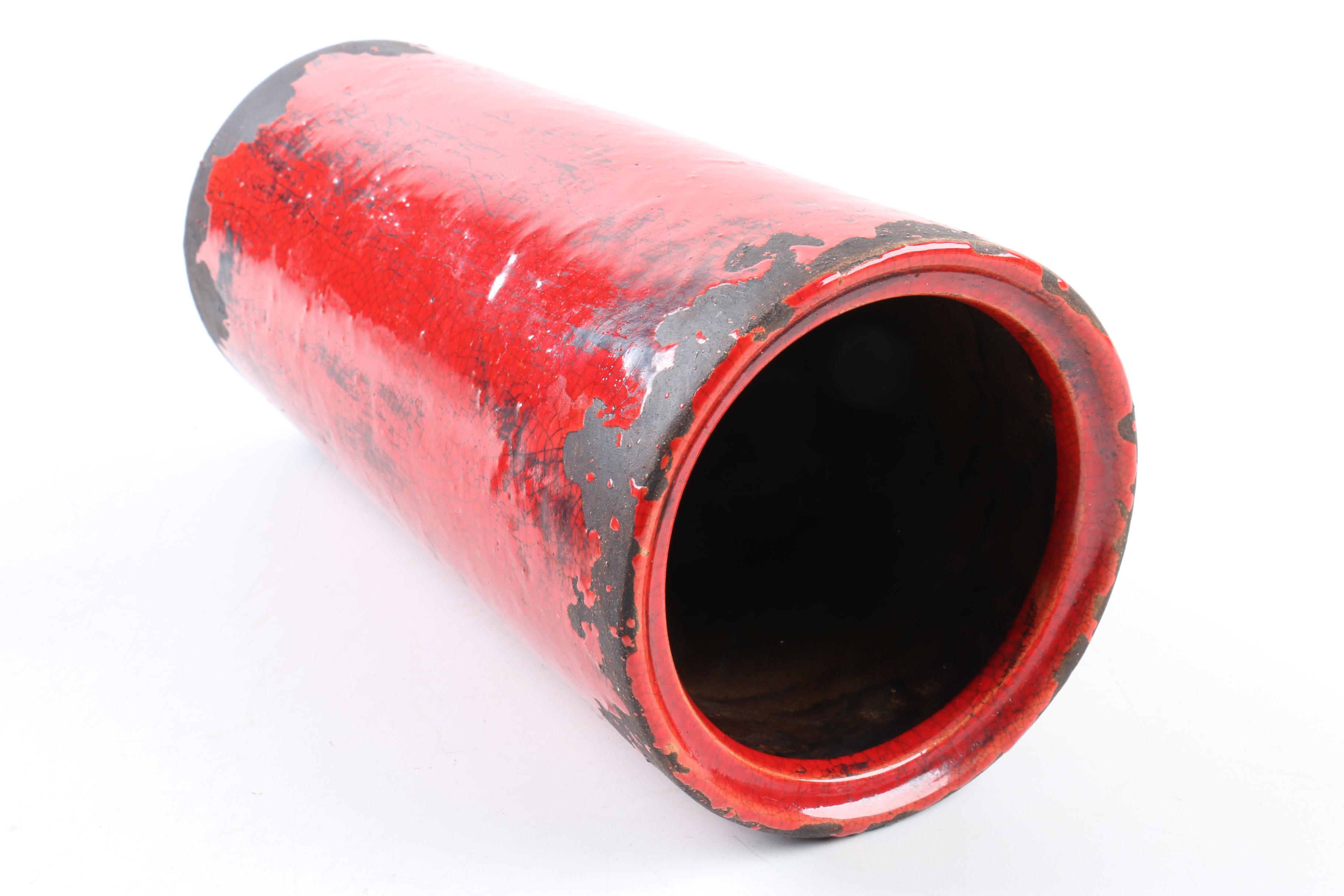 Red Canisters in Distressed Finish