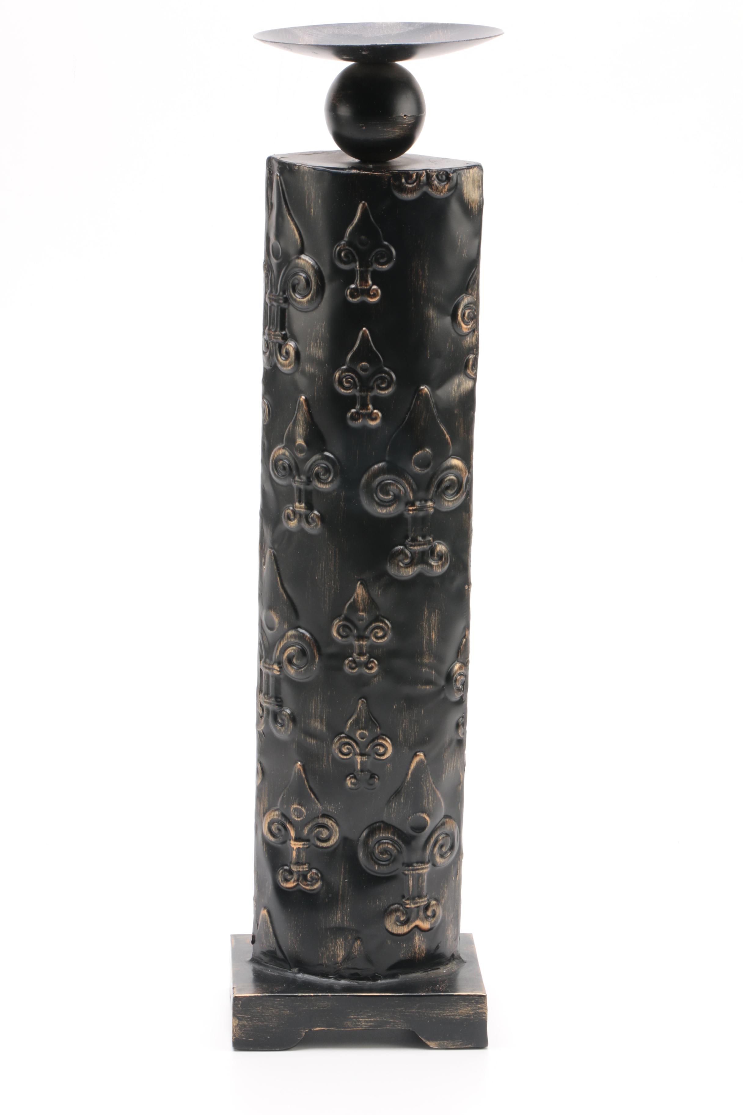 Decorative Pillar Candle Holders and Clock