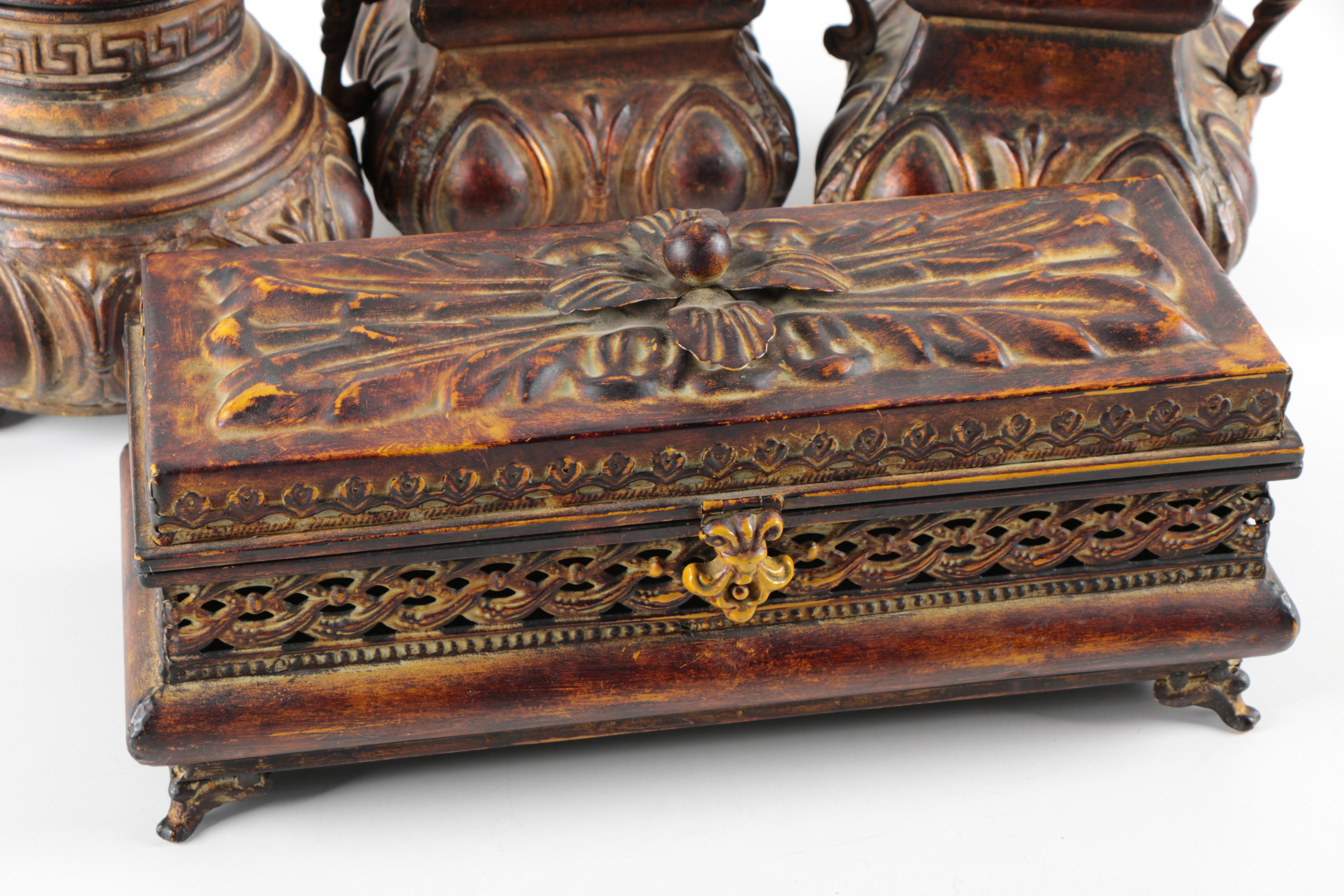 Decorative Canisters and Box