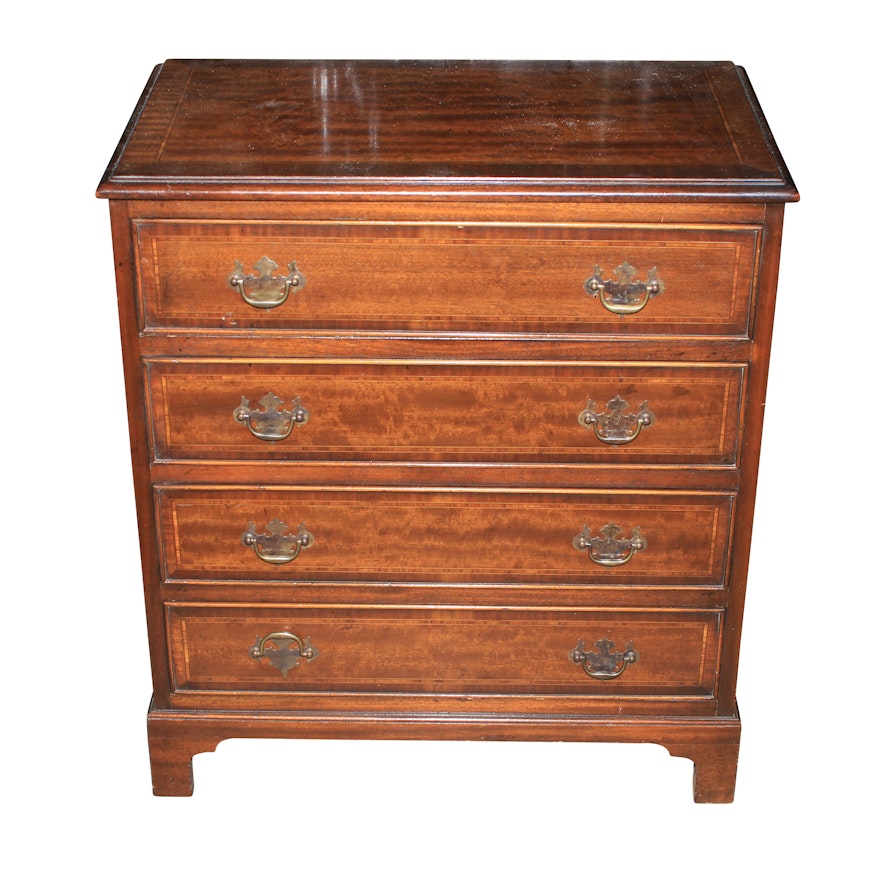 Vintage Diminutive Chippendale Style Mahogany Chest of Drawers