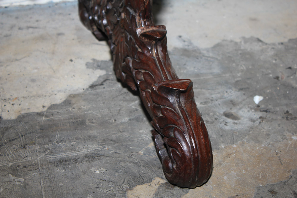 Carved Trestle Leg Table
