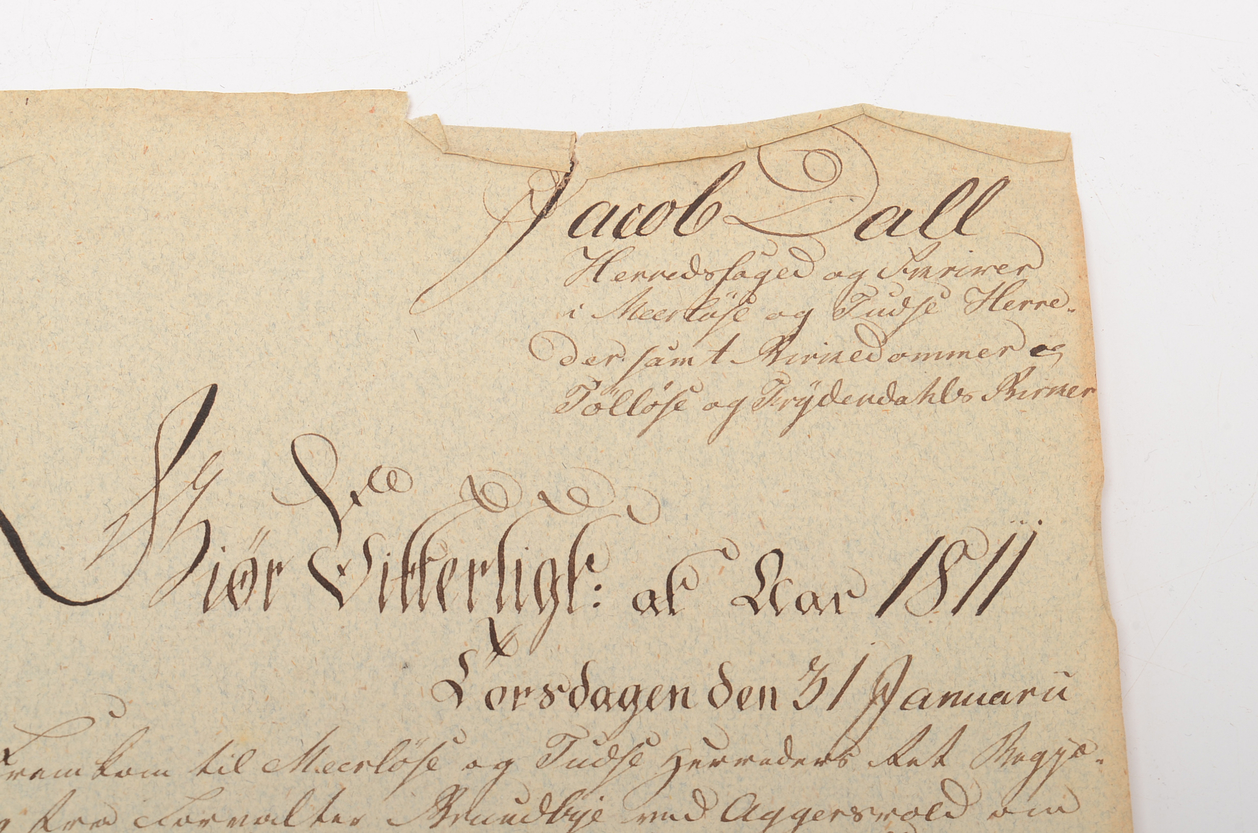 1811 Norwegian Hand-Written Letter