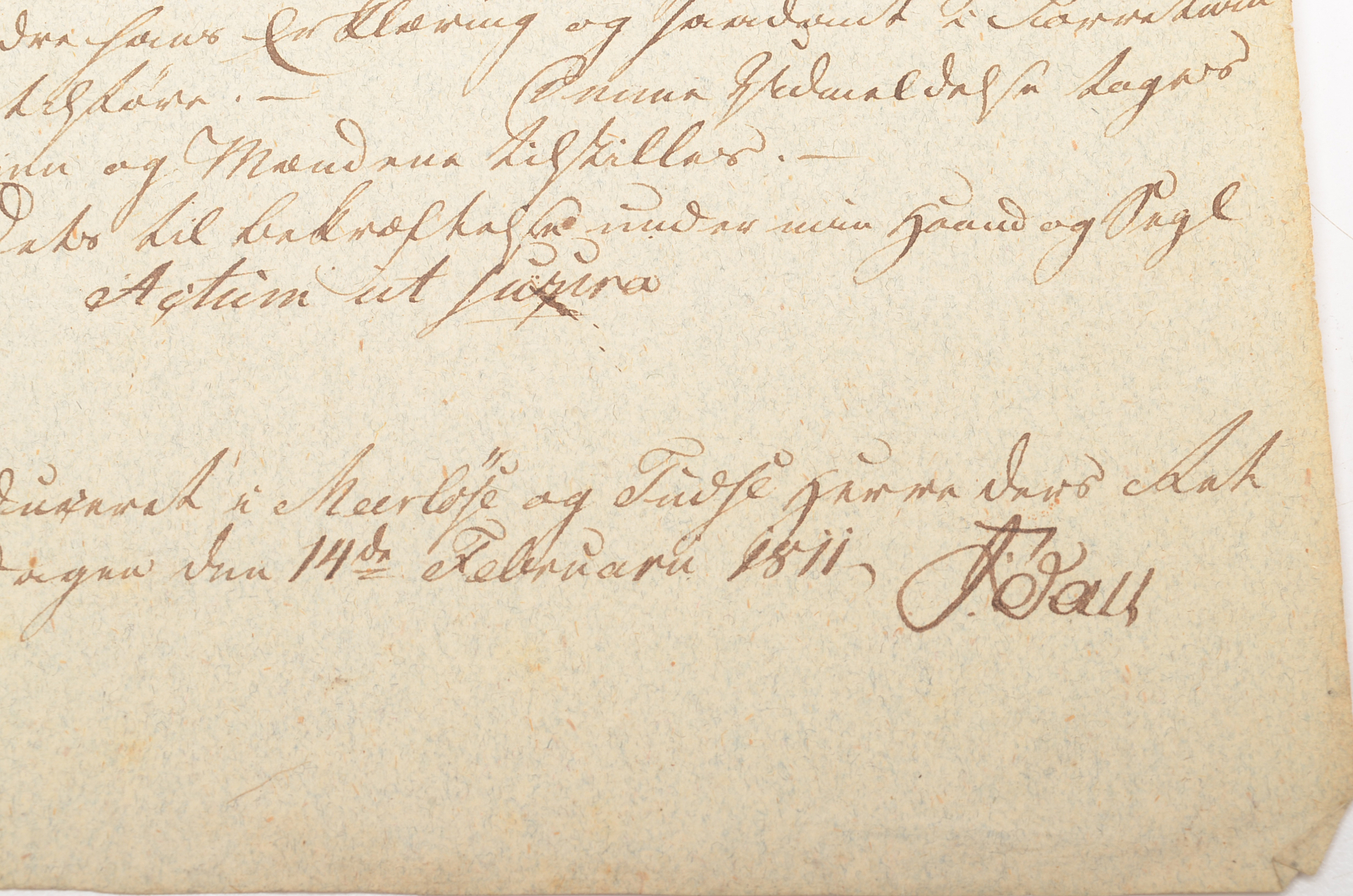 1811 Norwegian Hand-Written Letter