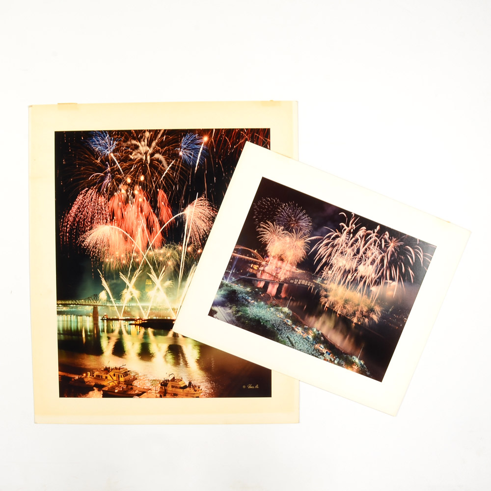 Vincent Re Pair of Photographs of Fireworks