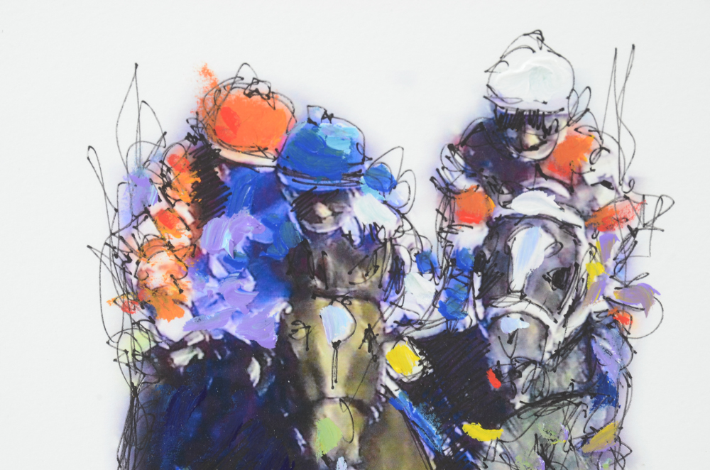 Robert Lackney Embellished Giclee Print "The Stretch for Home"