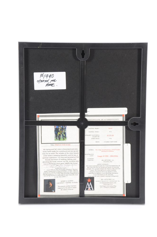 Robert Lackney Embellished Giclee Print "The Stretch for Home"