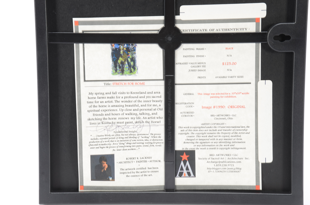 Robert Lackney Embellished Giclee Print "The Stretch for Home"