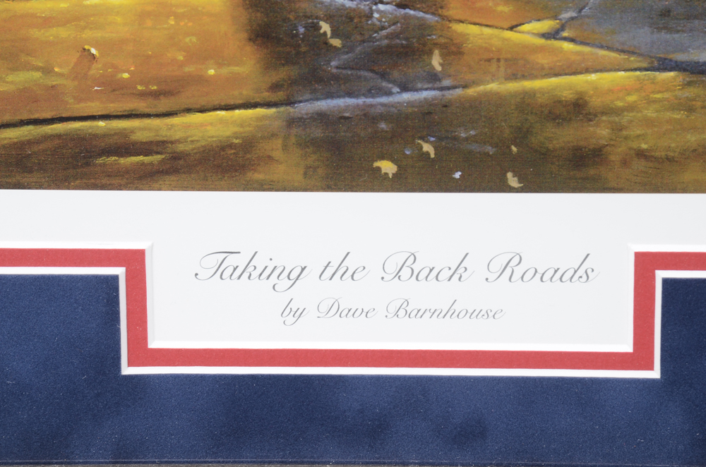 Dave Barnhouse Limited Edition Offset Lithograph "Taking the Back Roads"