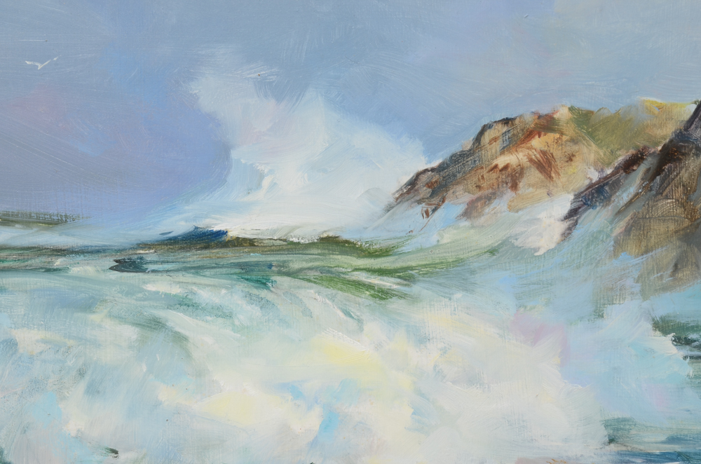 Marshall Woodside Joyce Oil Painting of a Seascape