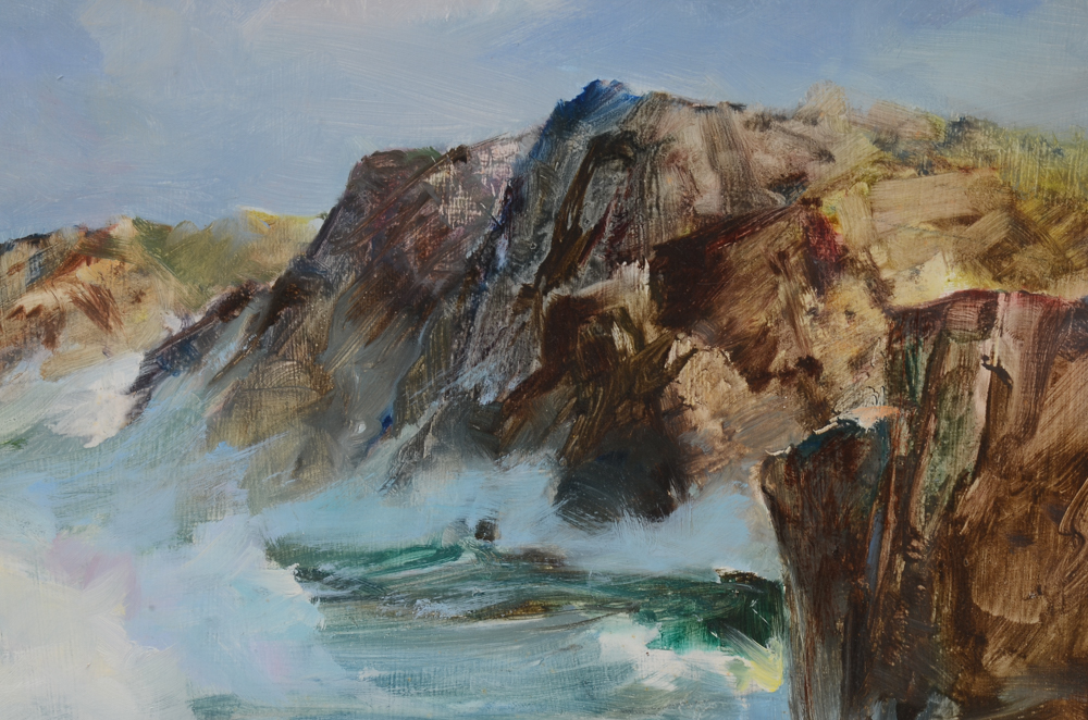 Marshall Woodside Joyce Oil Painting of a Seascape