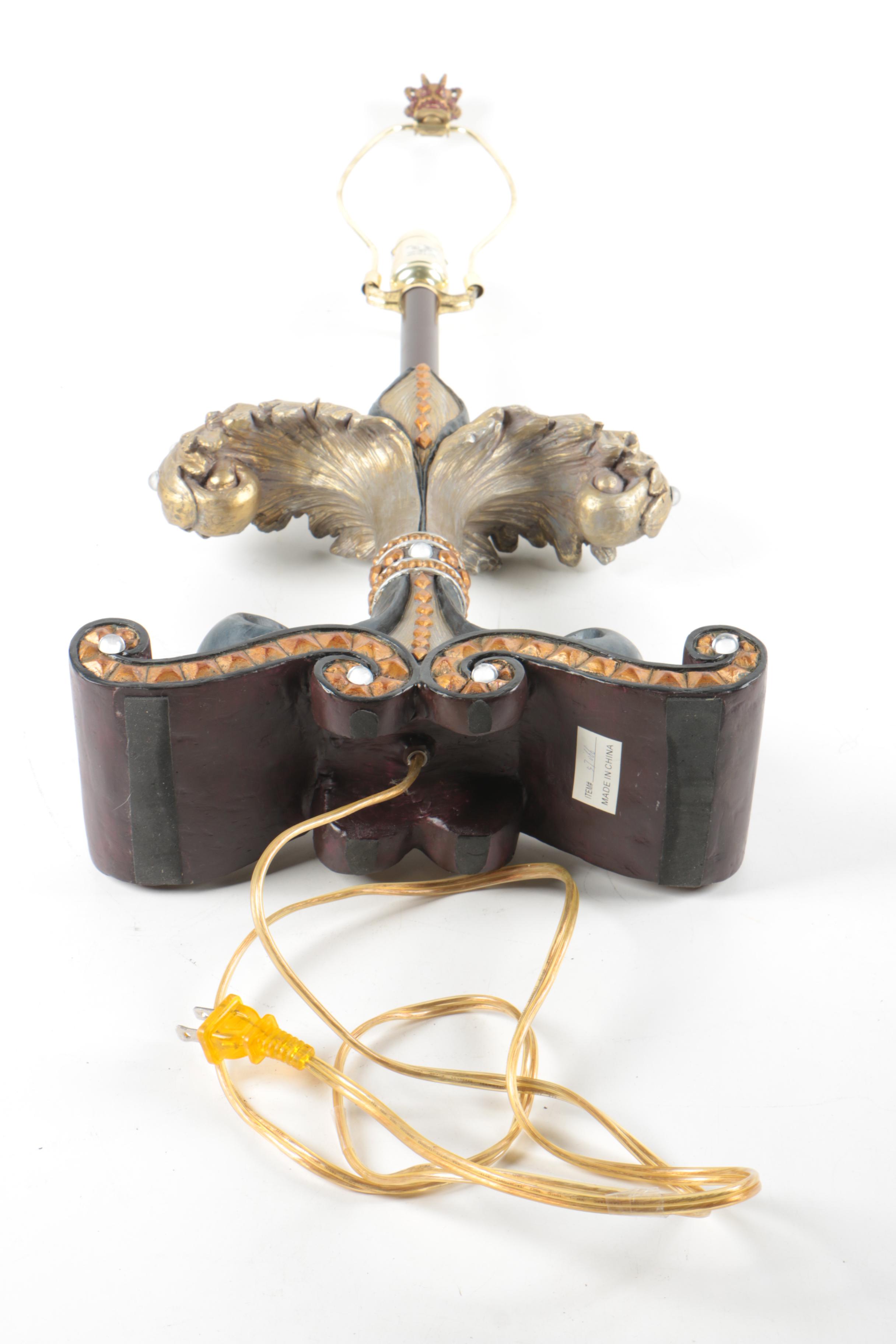 Hollywood Regency Style Table Lamp